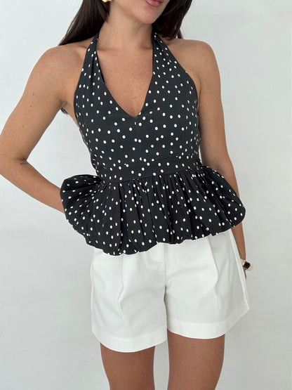 Top ‘BALLON E POIS’ Nero