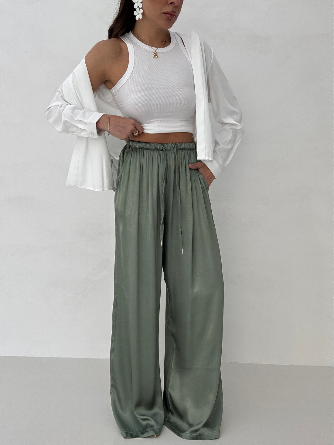Pantalone ‘LAMINATO’ Verde Mela