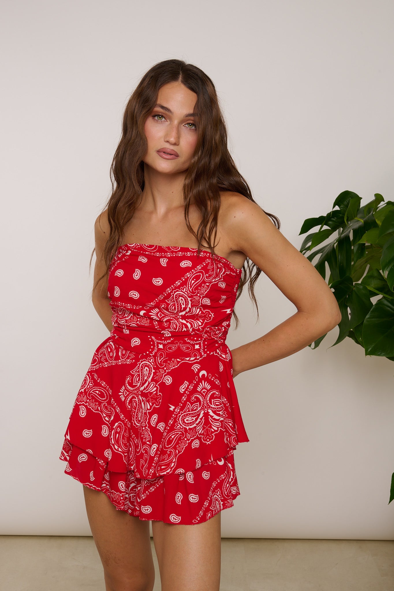 Coordinato ‘TOP+PANTALONCINO’ Fantasia Bandana Rosso