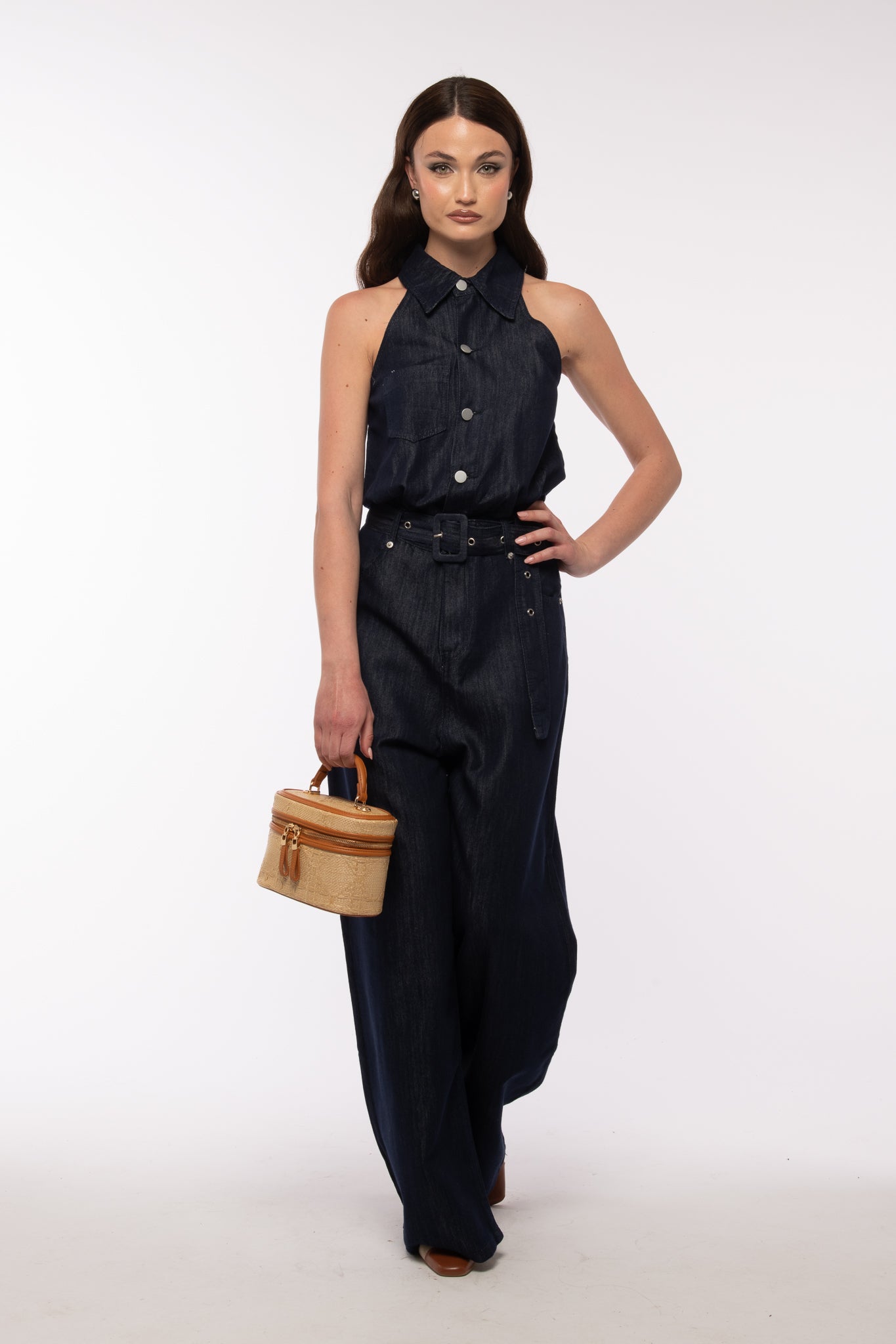 Tuta in denim ‘65% COTONE’ Lavaggio Zero