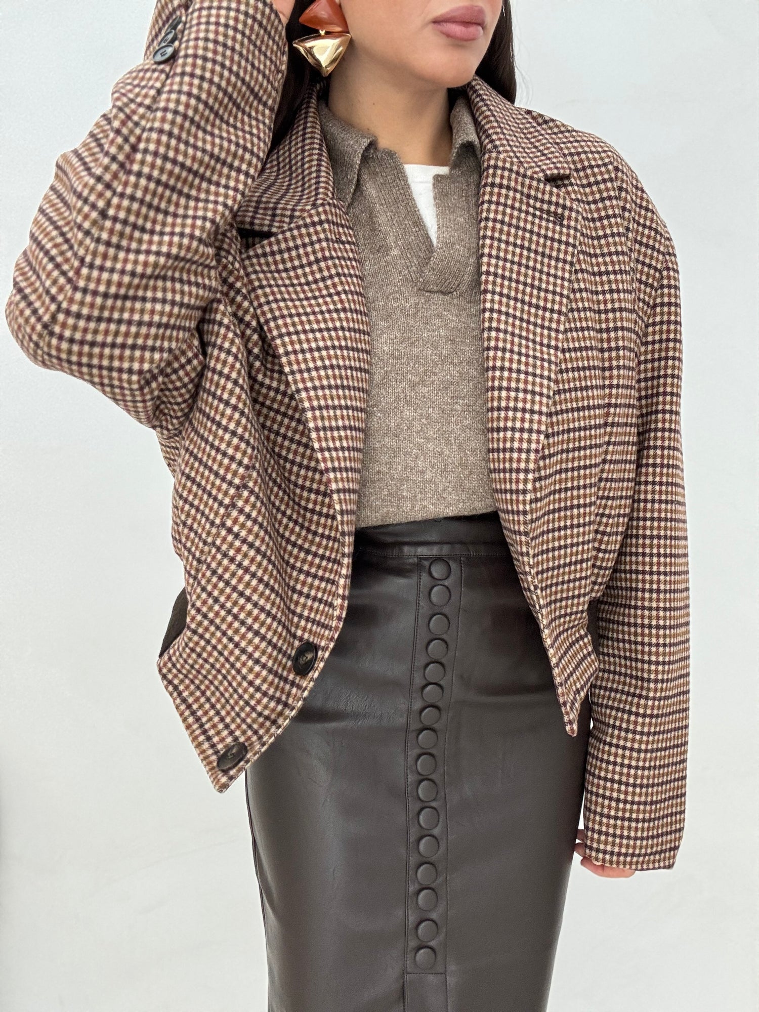 Bomber ‘PIED DE POULE BY LUMINA’ 15%LANA