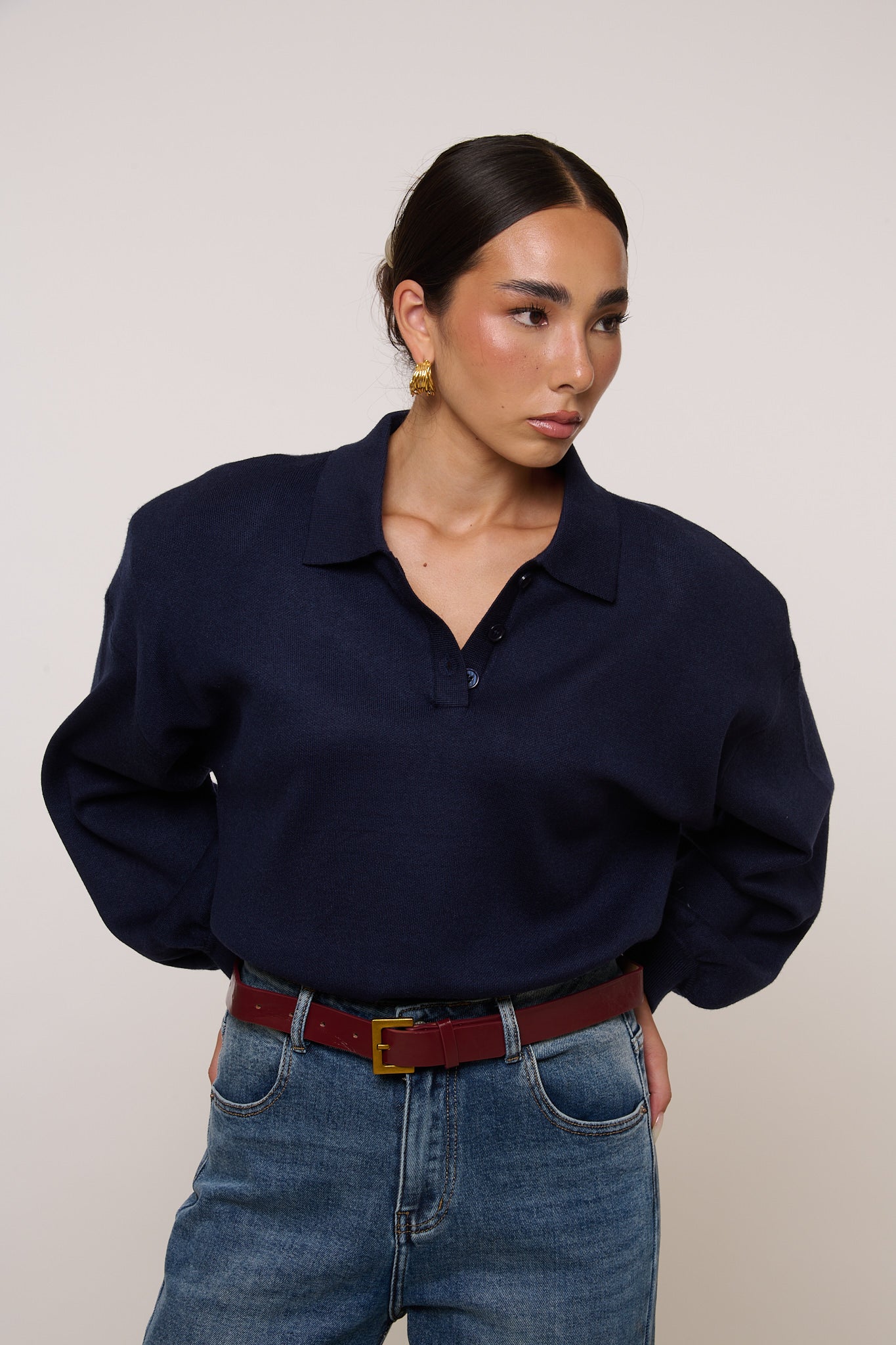 Maglione/Polo con spalline Blu Notte