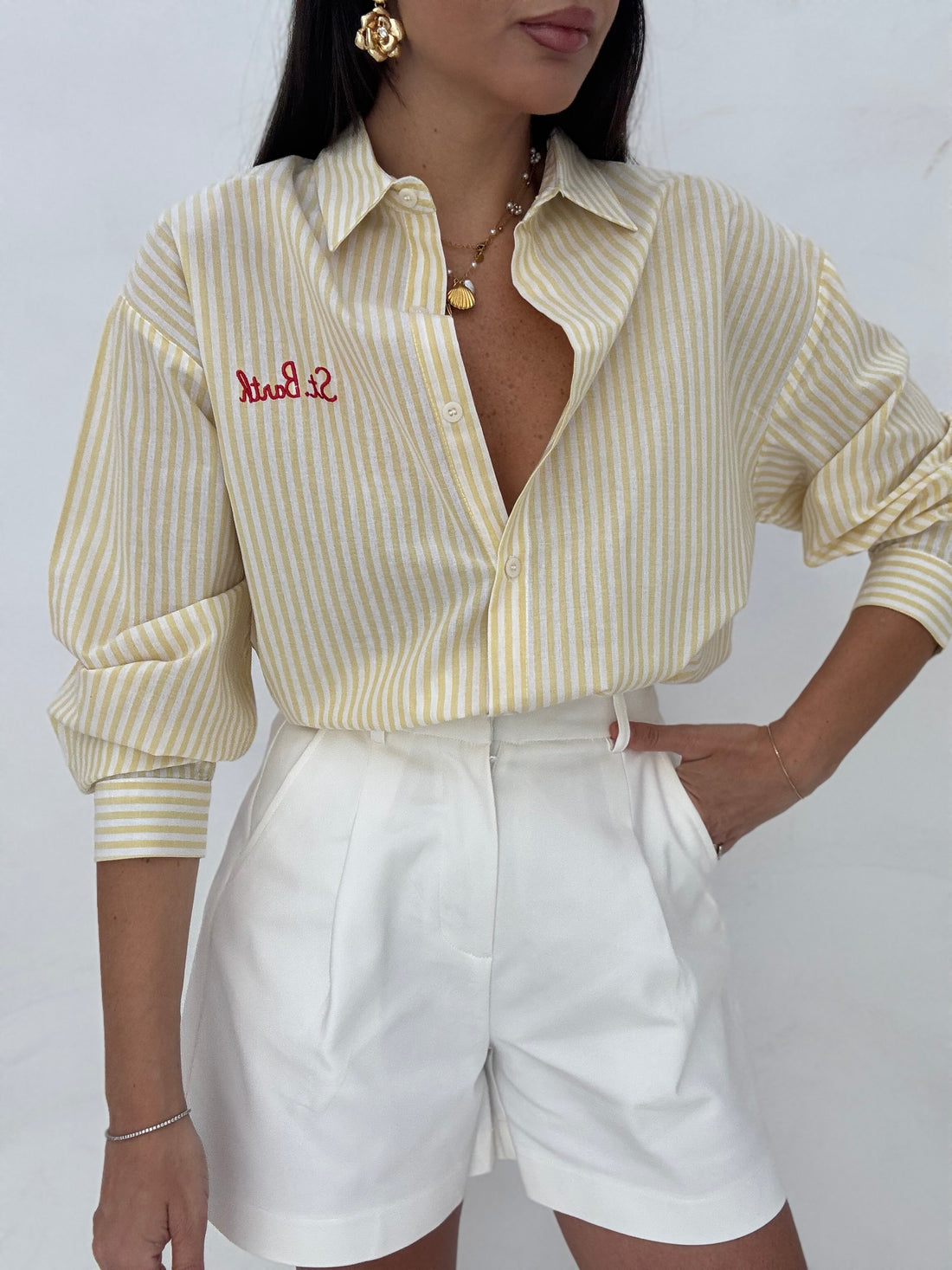 Camicia ‘BARTH’ 100% COTONE righe Gialle