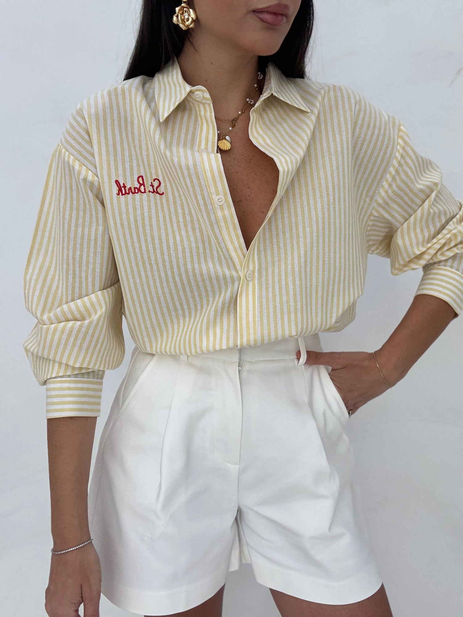 Camicia ‘BARTH’ 100% COTONE righe Gialle