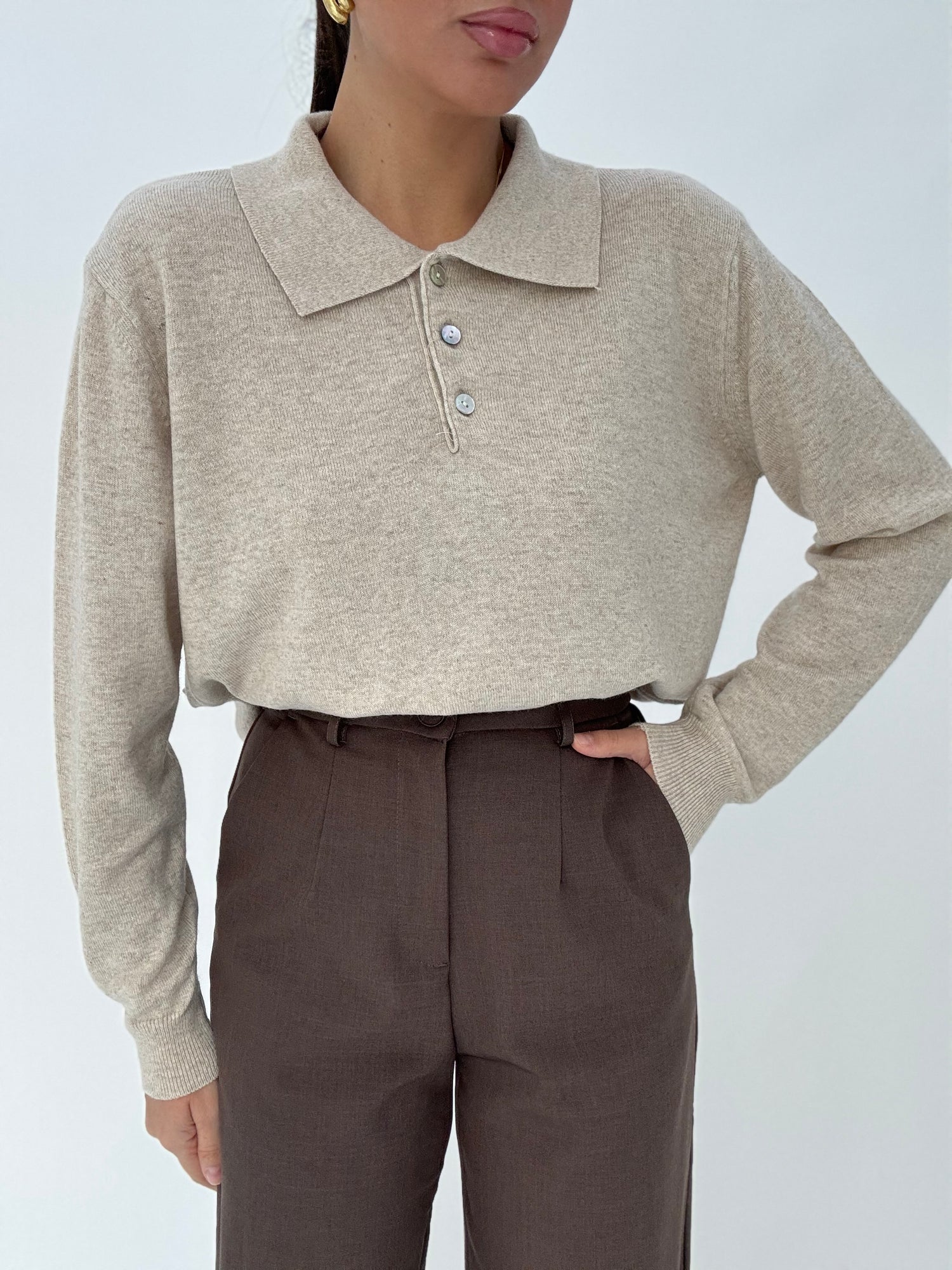 Maglione/Polo ‘10% CASHMERE 30% LANA’ Beige