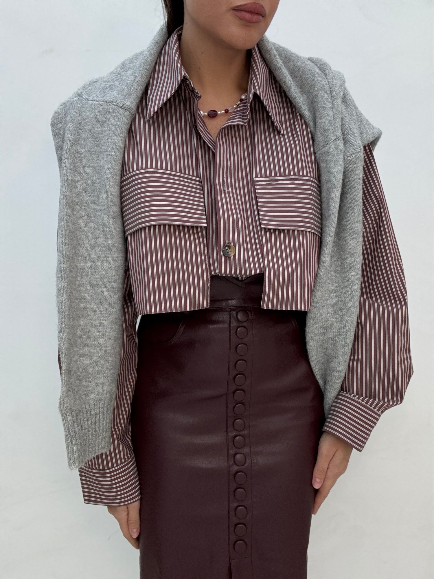 Camicia ‘RIGHINI E TASCONI’ BY LUMINA Bordeaux