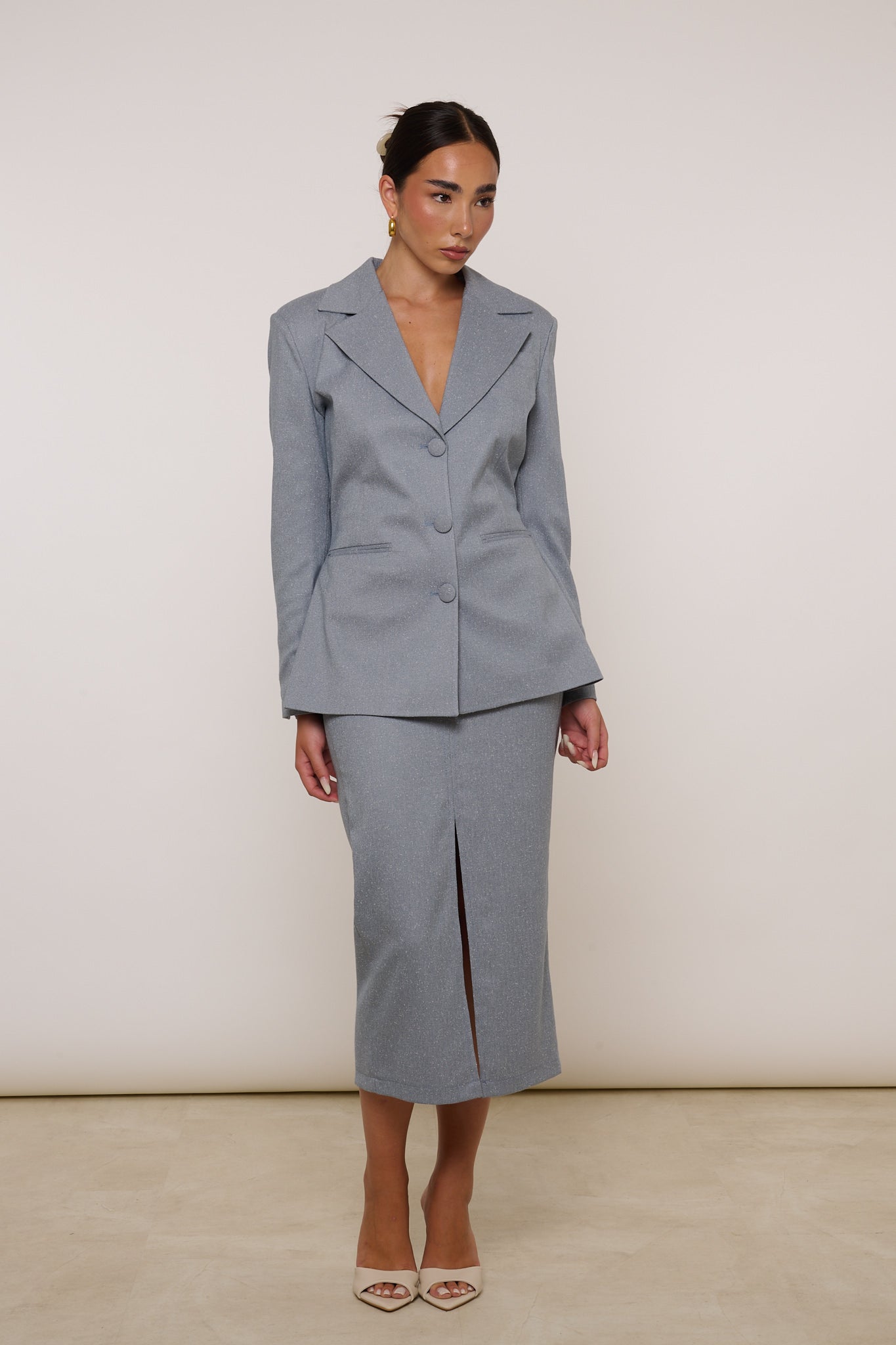 Coordinato ‘BLAZER+GONNA LONGUETTE’ ‘3&33’ Azzurro