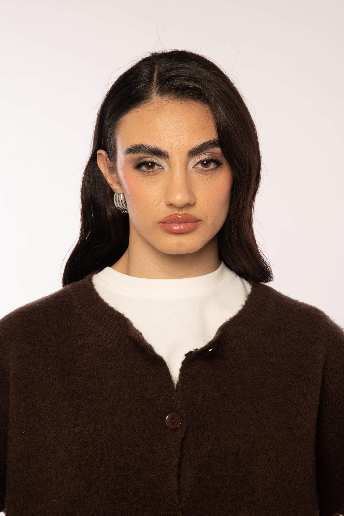 Cardigan ‘BASIC CON BOTTONI’ Cacao