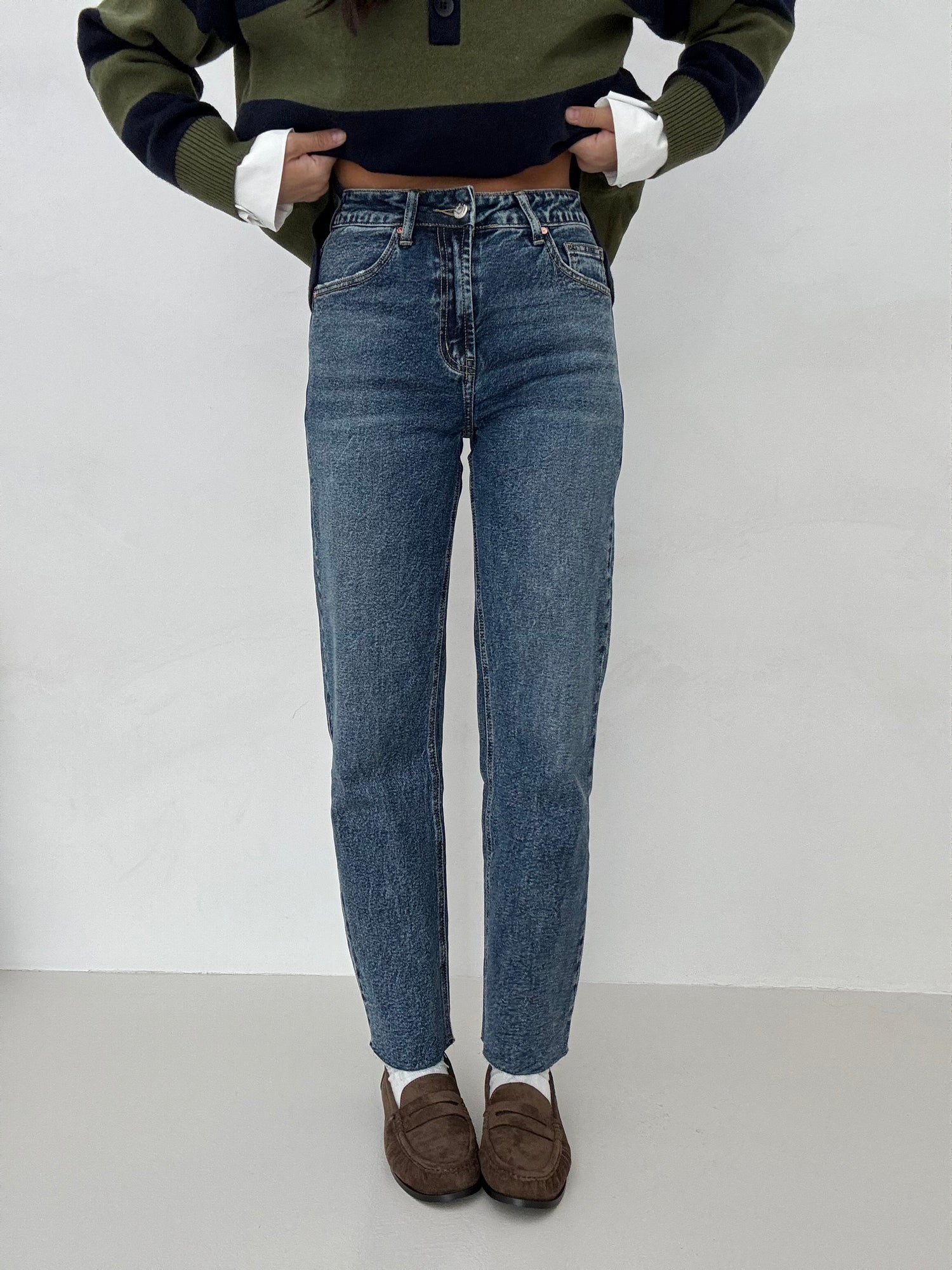 Jeans ‘GAMBA DRITTA’ Denim Scuro