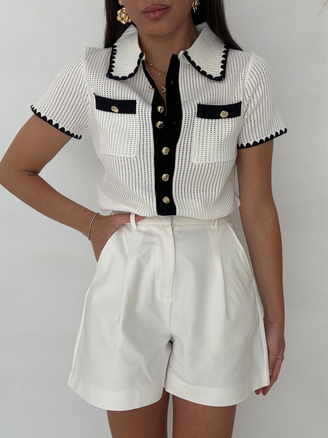 Maglia/Polo ‘UNCINETTO’ Base Bianca
