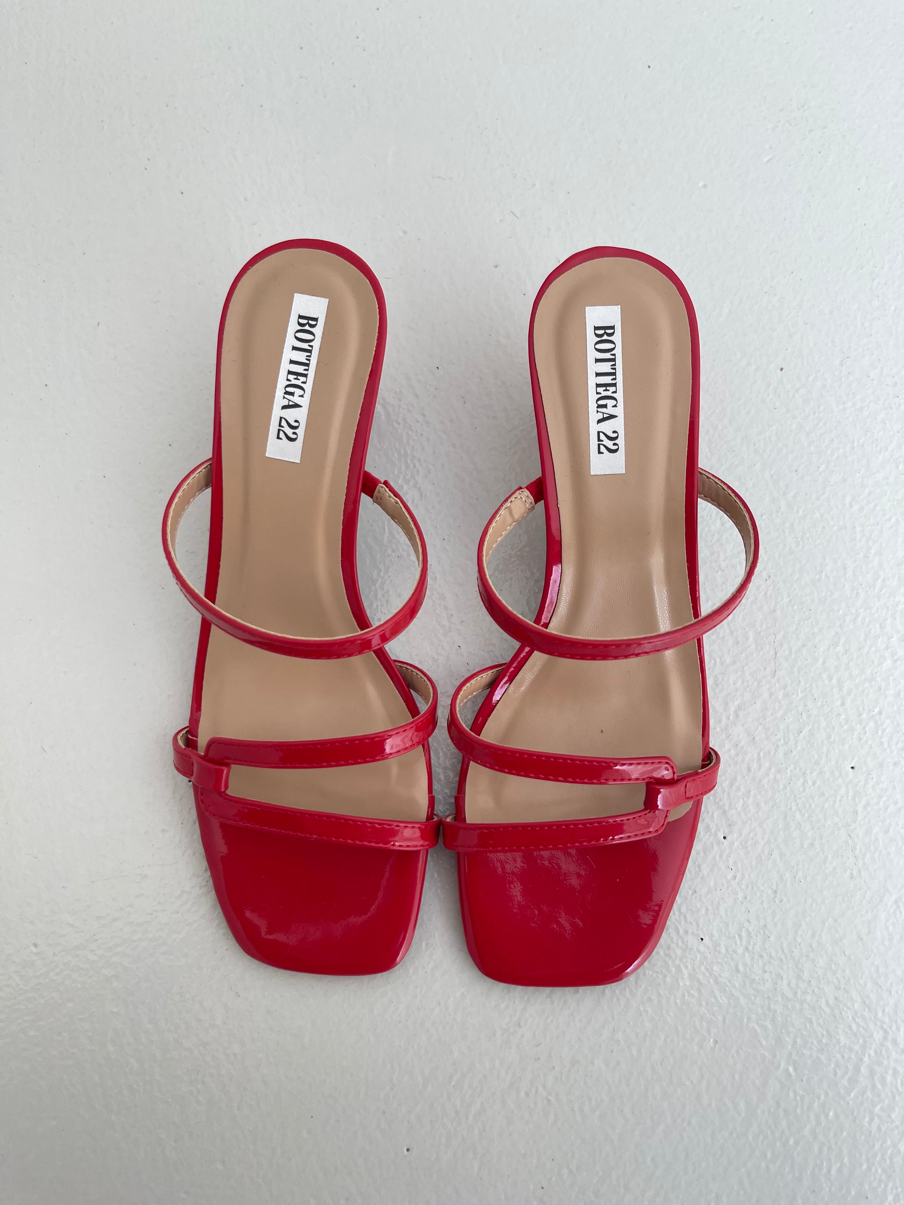 Sandalo con tacco ‘KITTEN’ Rosso