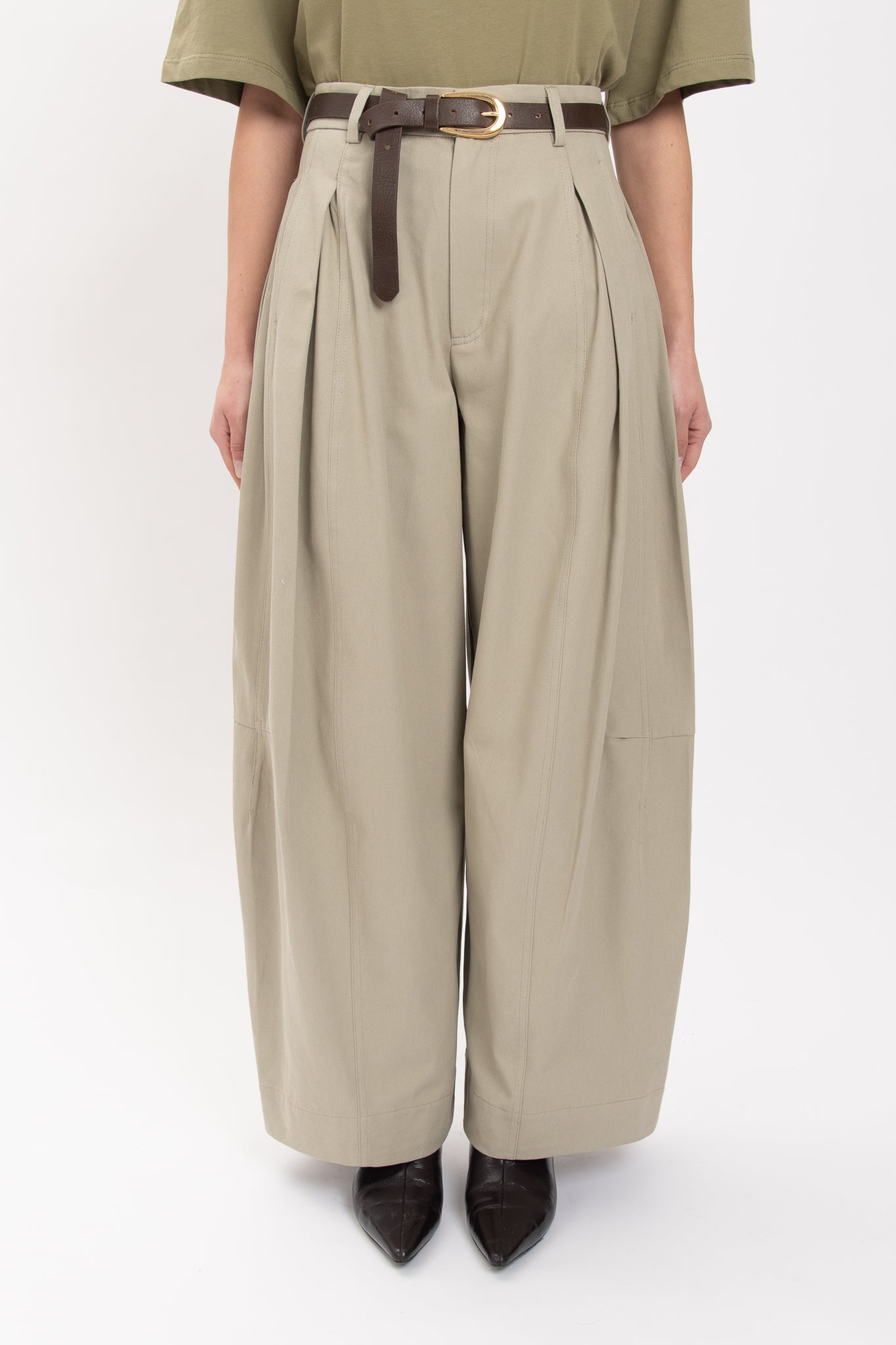 Pantalone ‘COTONE VITA ALTA’ Verde