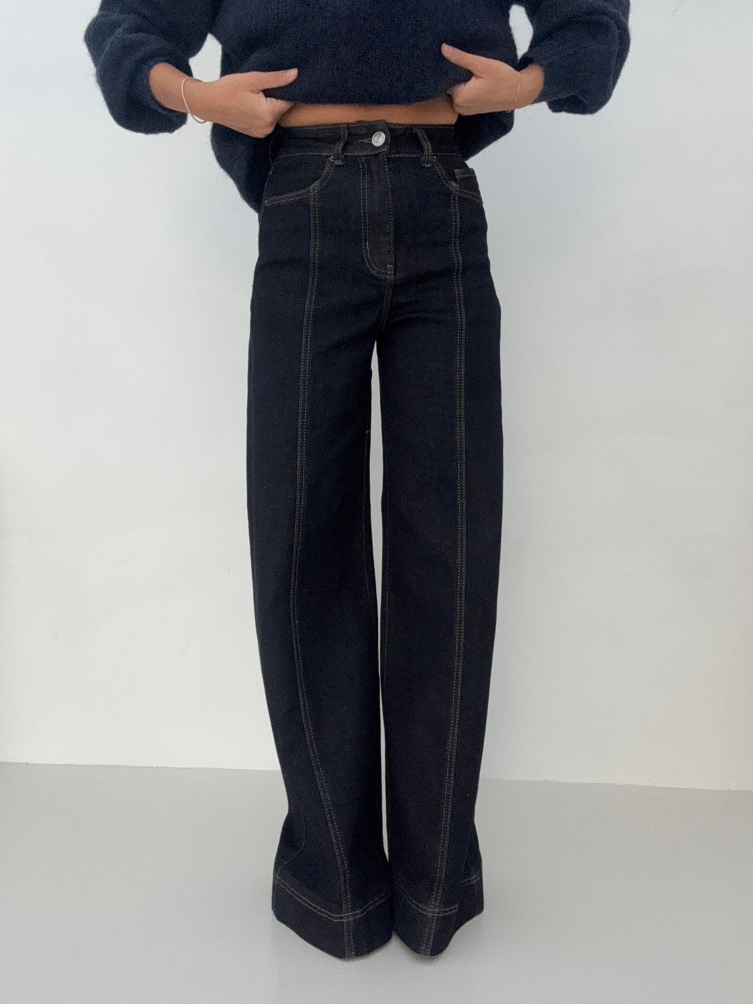 Jeans palazzo ‘MISS’ Lavaggio Zero