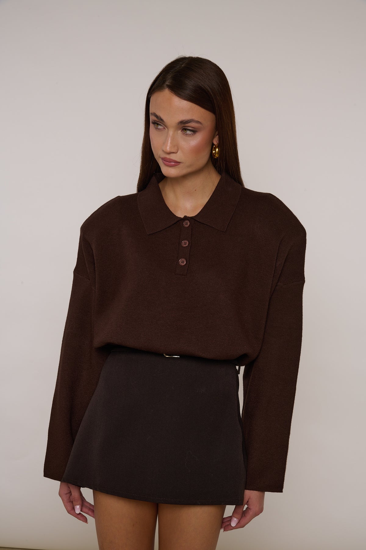 Maglione/Polo con spalline Cacao