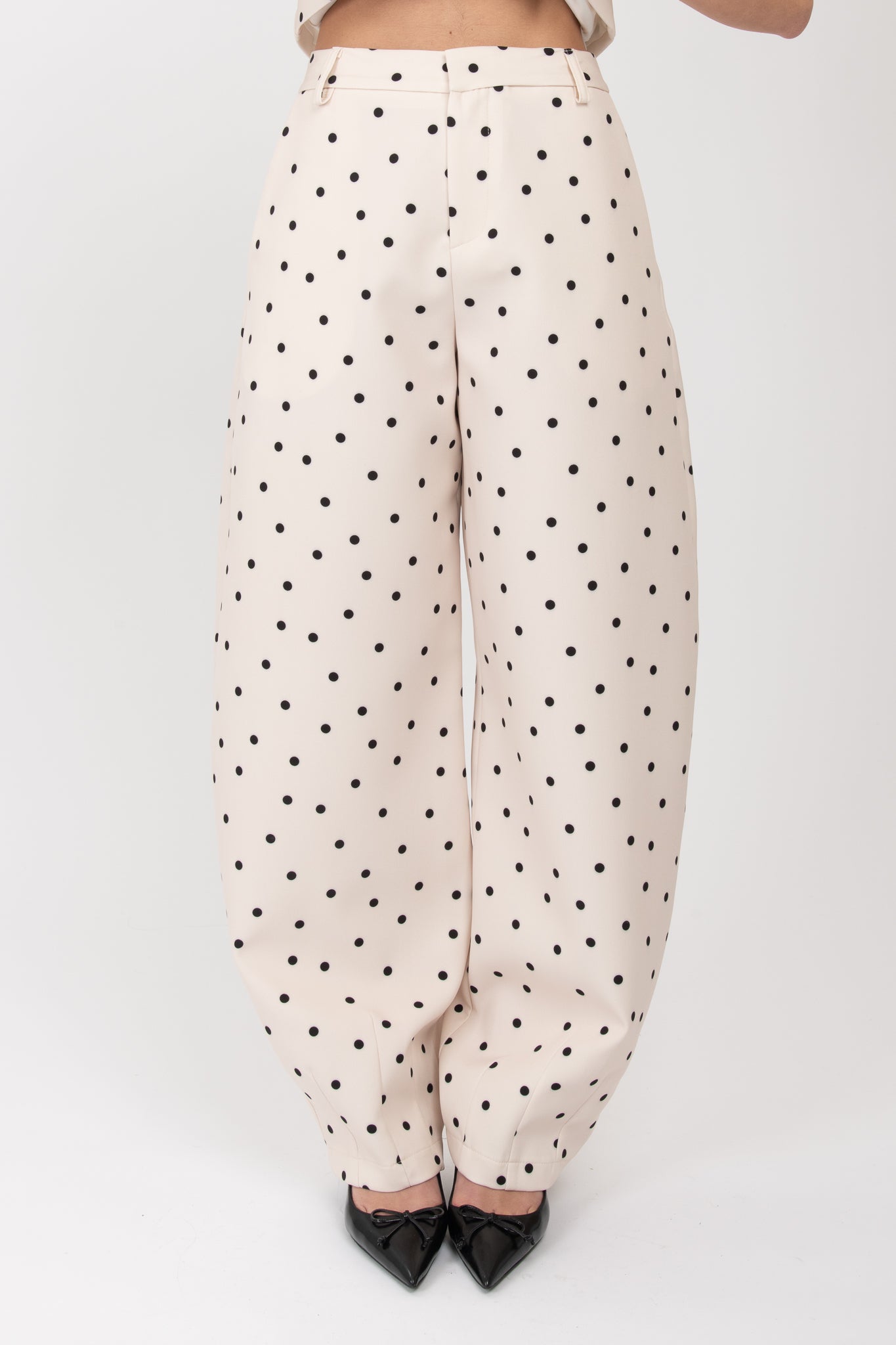 Pantalone ‘BALLON POIS BY LUMINA’ Panna