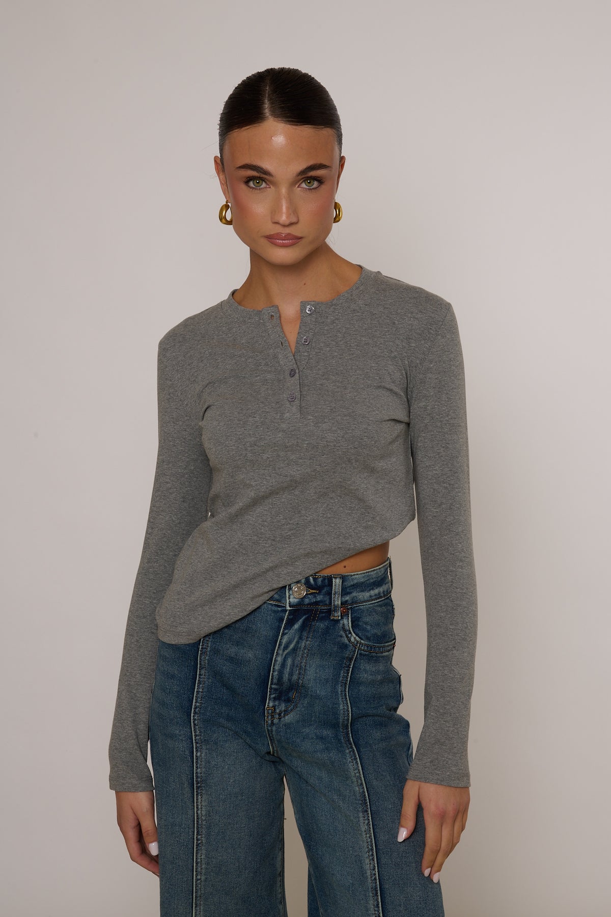 Maglia ‘BOTTONCINI’ By Lumina Grigia