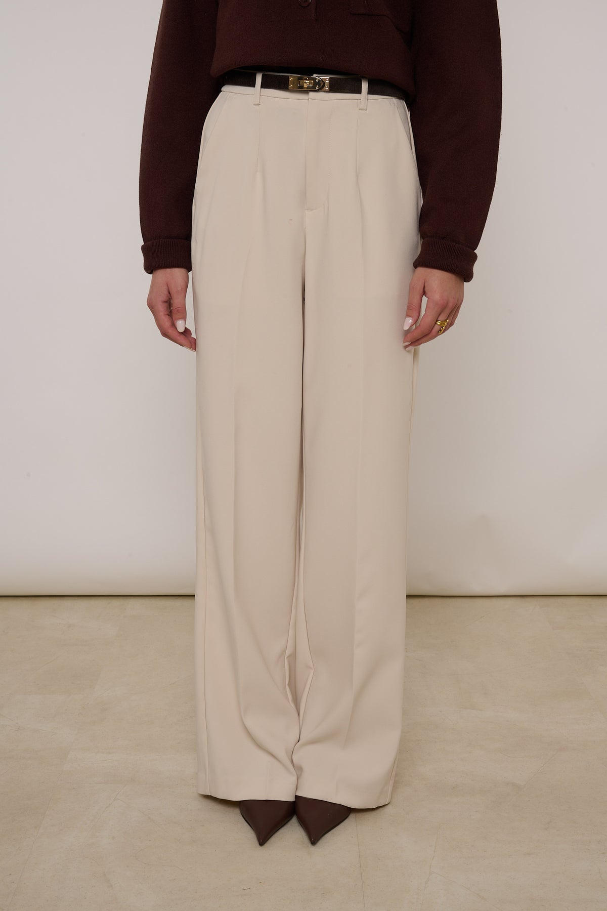 Pantalone ‘GANCETTO AMOUR’ Panna