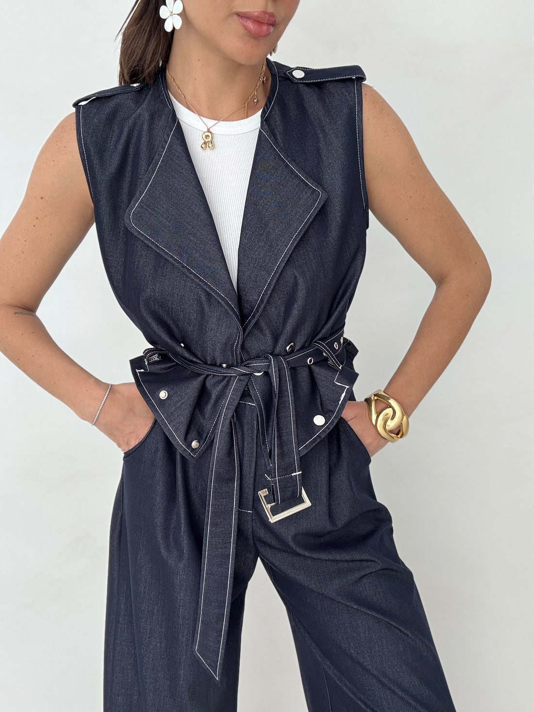 Coordinato ‘BIKER’ effetto denim