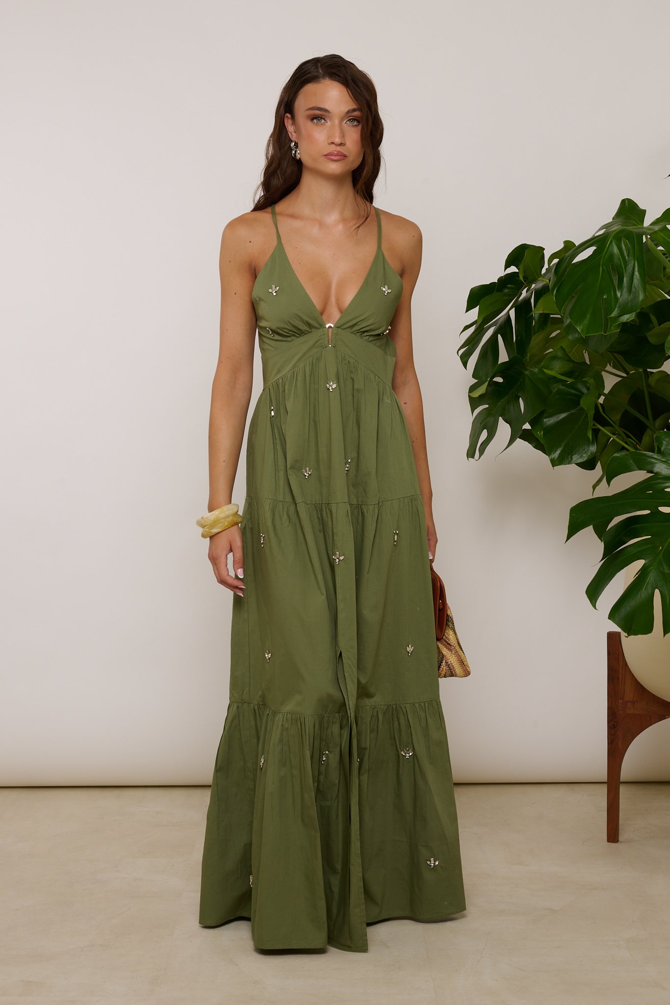 Abito ‘STRASS’ Verde Militare