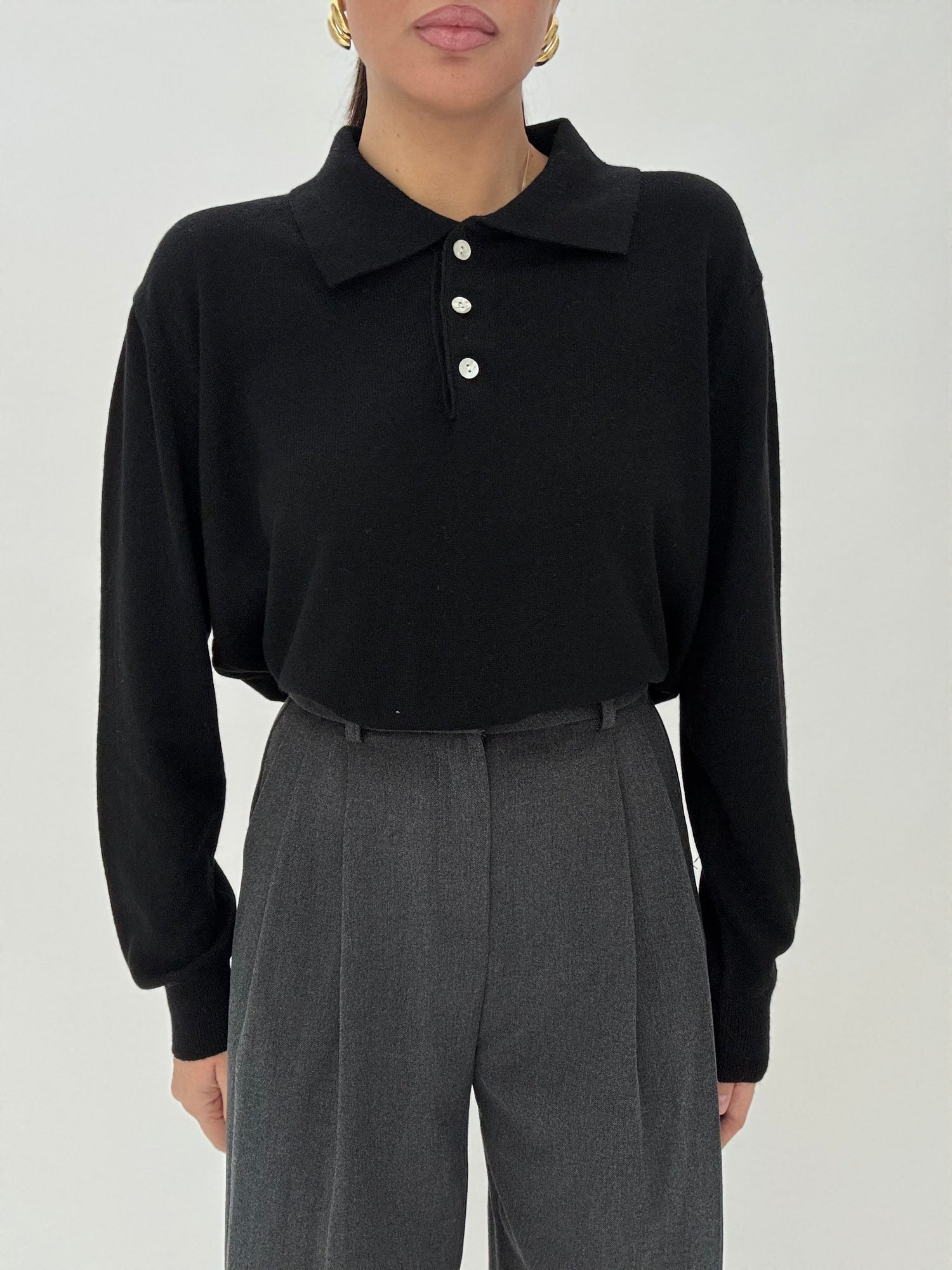 Maglione/Polo ‘10% CASHMERE 30% LANA’ Nero