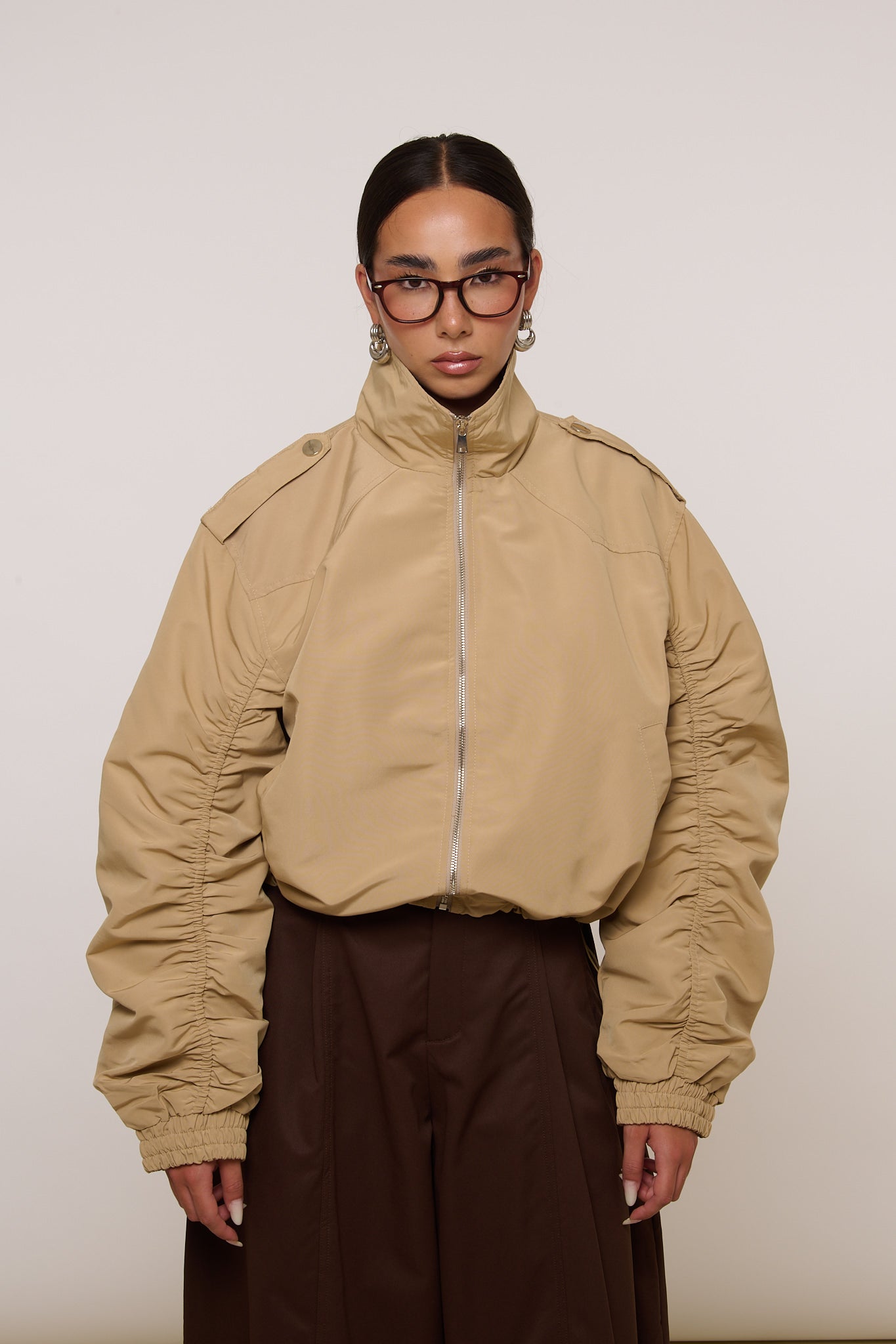 Bomber ‘65% COTONE’ Beige