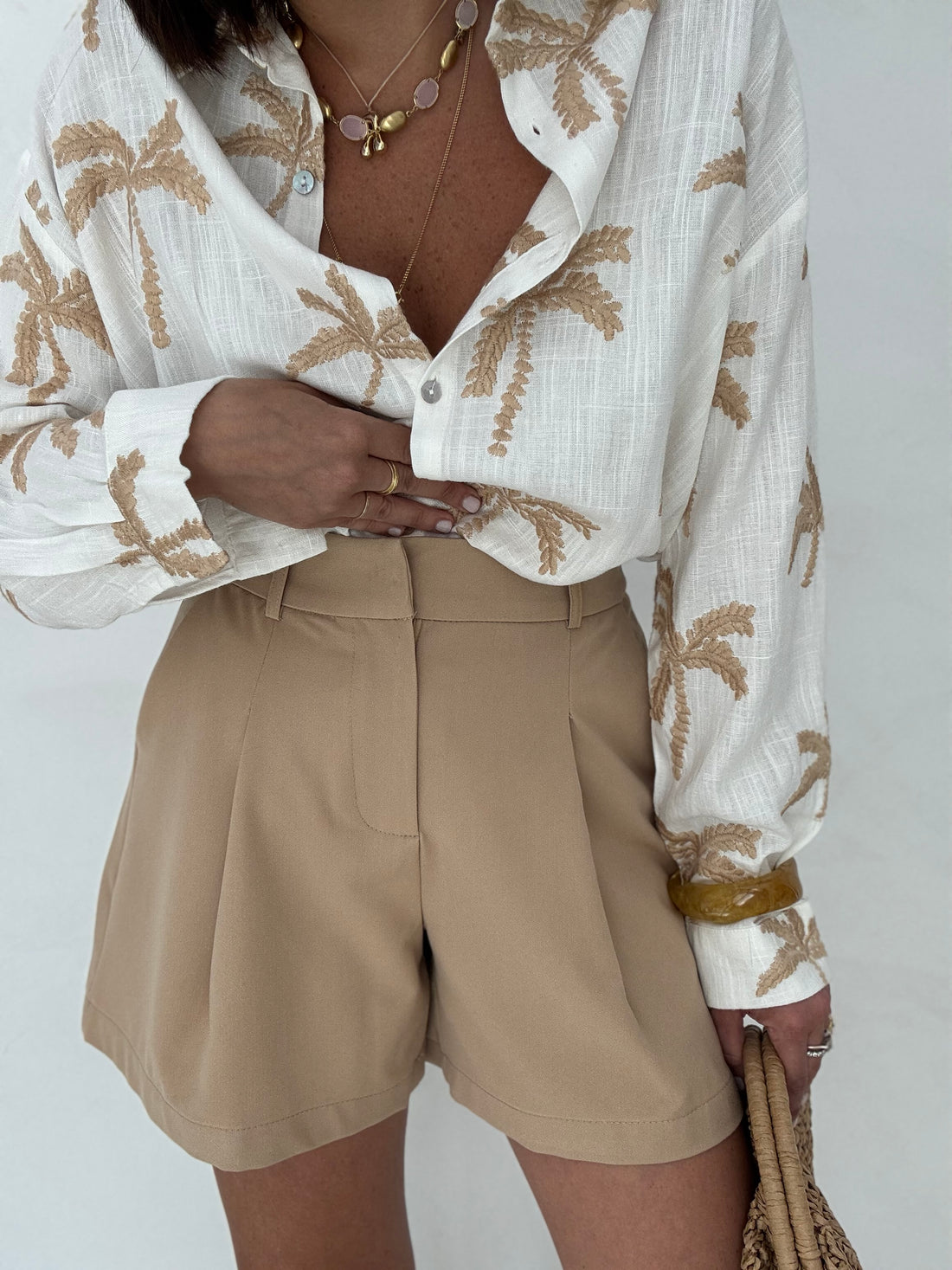 Bermuda ‘GAMBA MORBIDA’ Beige