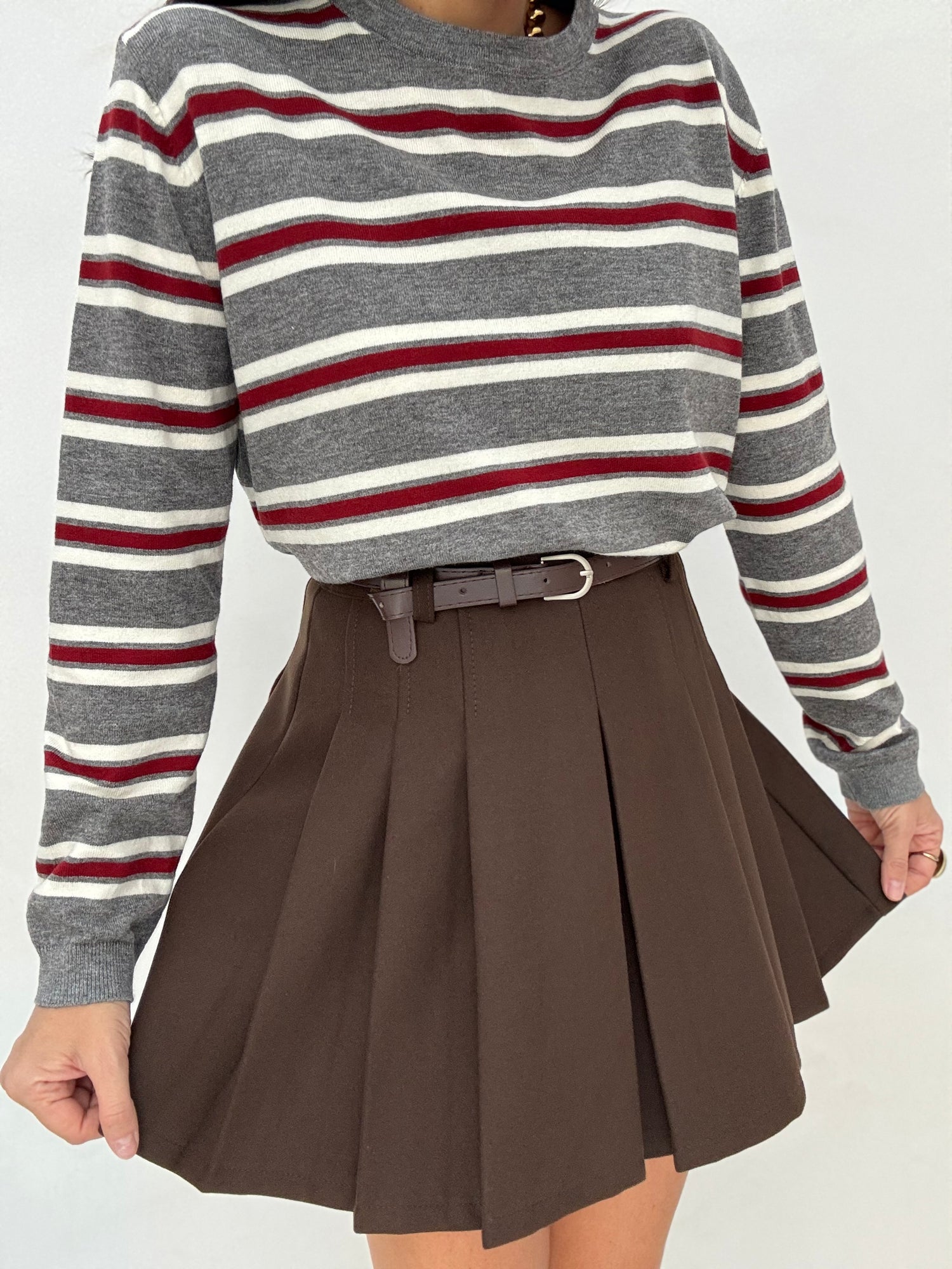 Gonna/Pantaloncino ‘IN PANNO’ con cintura Cacao