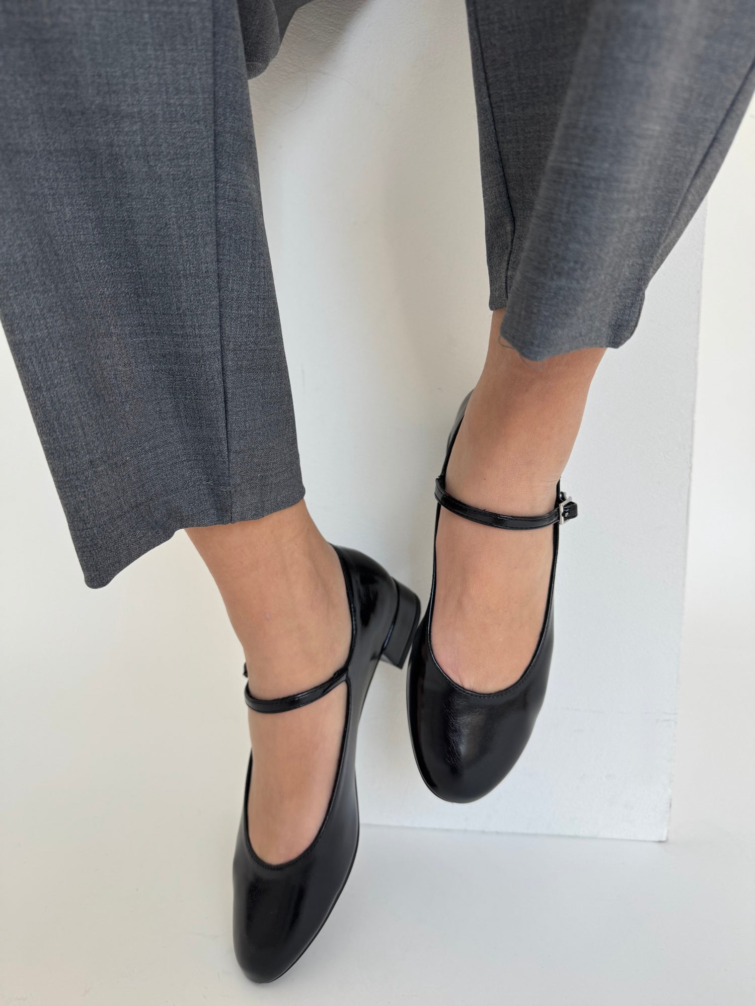 Ballerina ‘ECOPELLE CON CINTURINO’ NERO