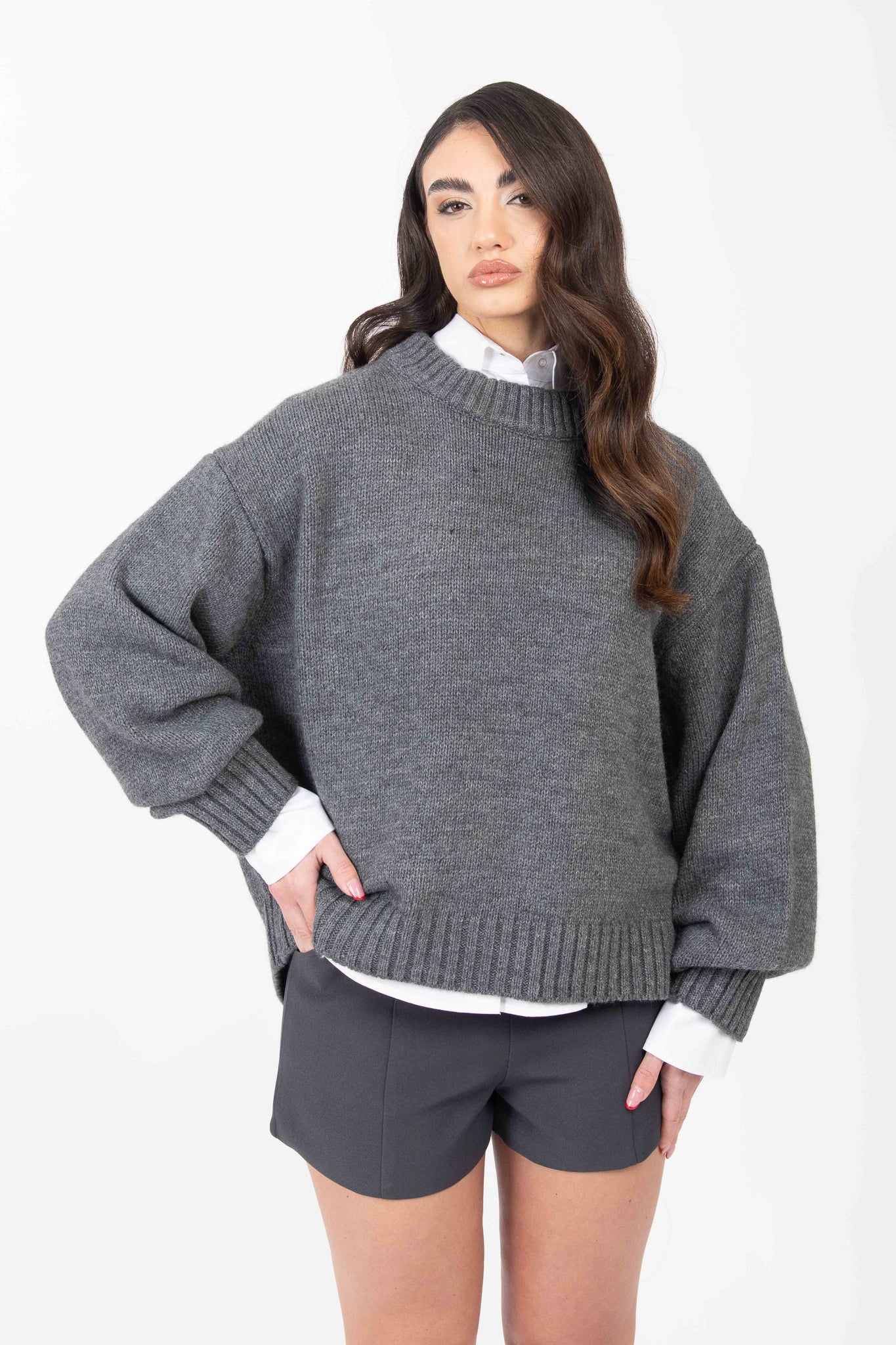 Maglione ‘5%ALPACA’ BY LUMINA’ Grigio