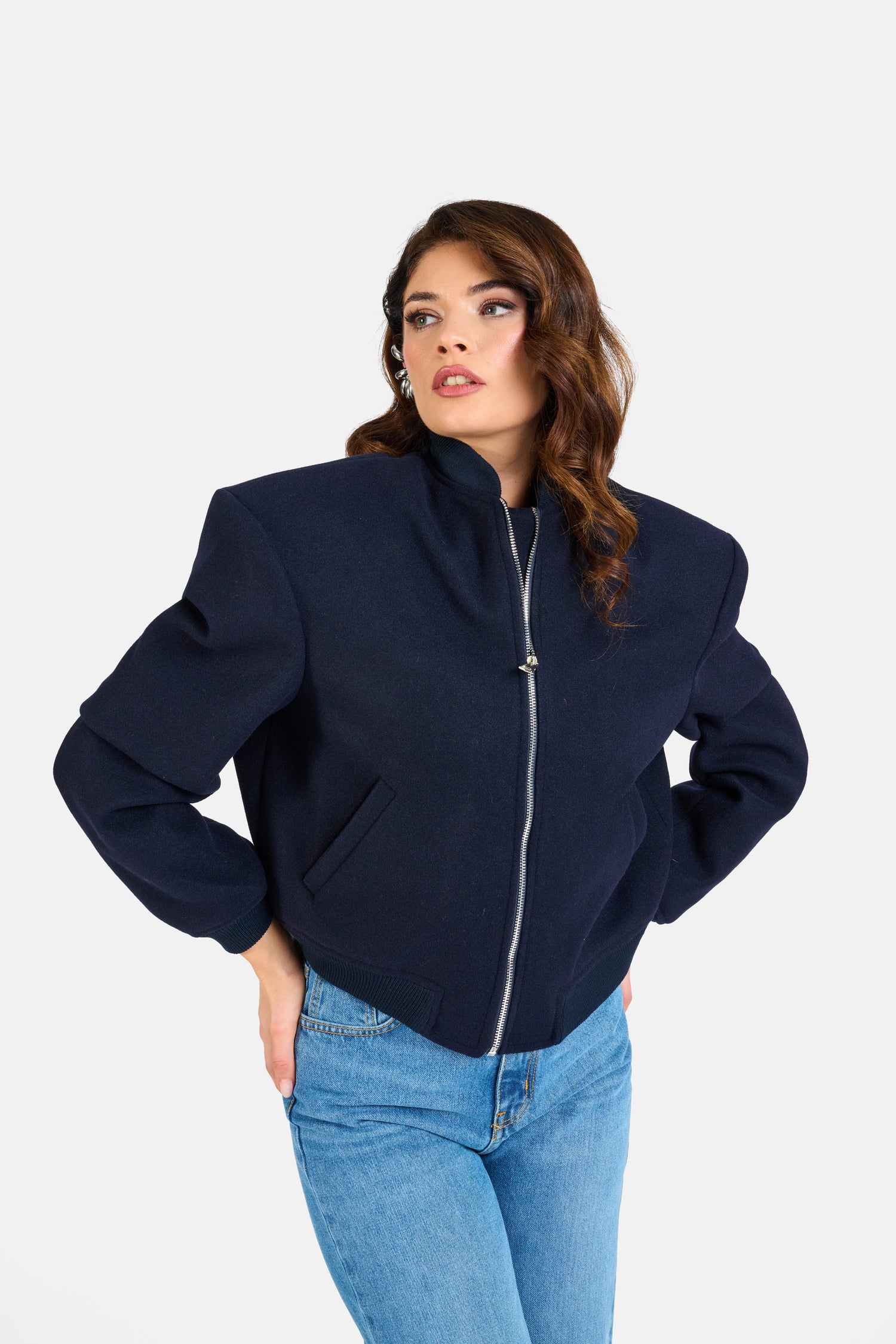 Bomber ‘MAXI SPALLINA’ 3&33 Blu Notte
