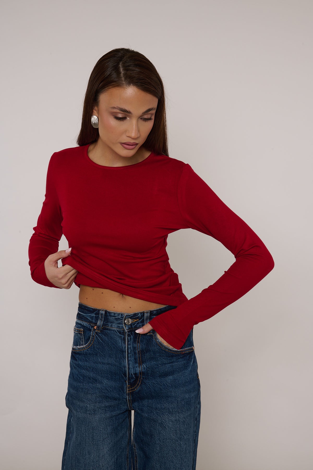 Maglia ‘KIM’ Girocollo Rossa