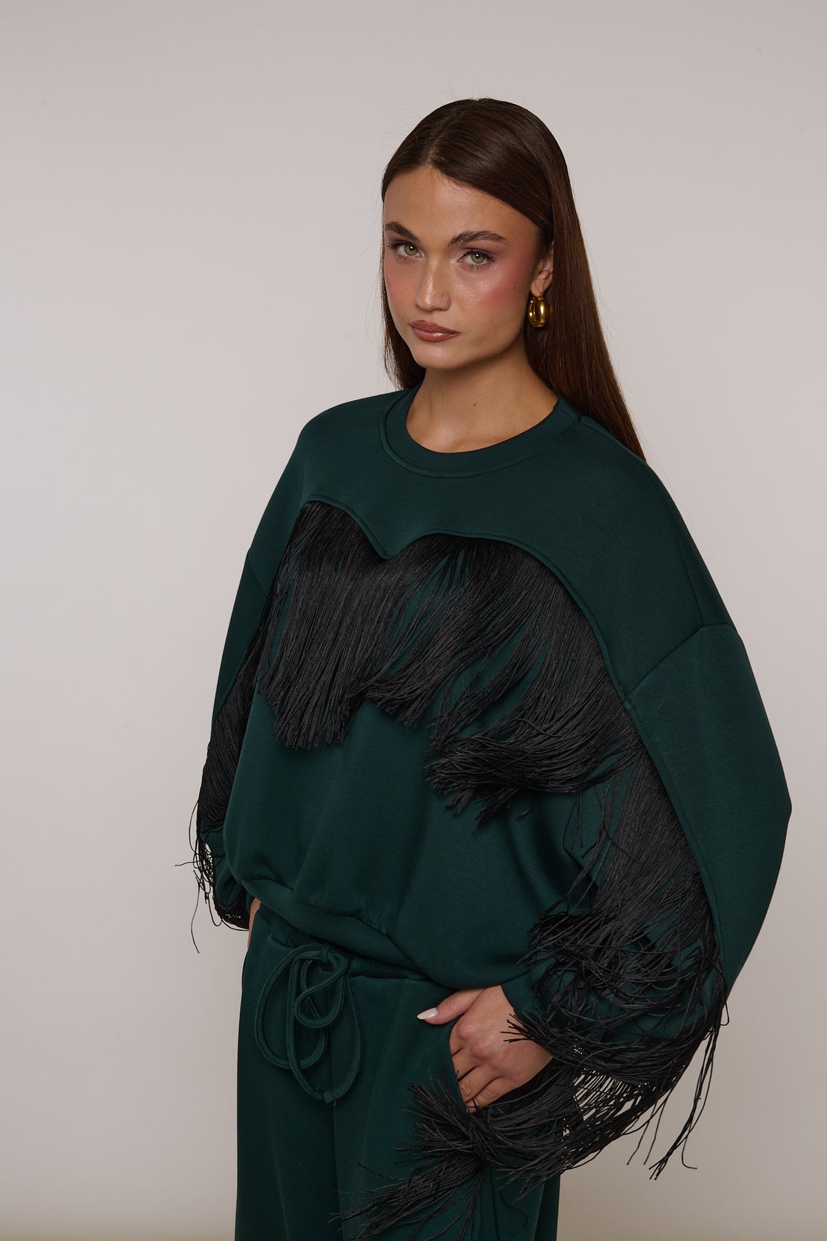 Felpa ‘FRANGE’ By Lumina Verde Petrolio