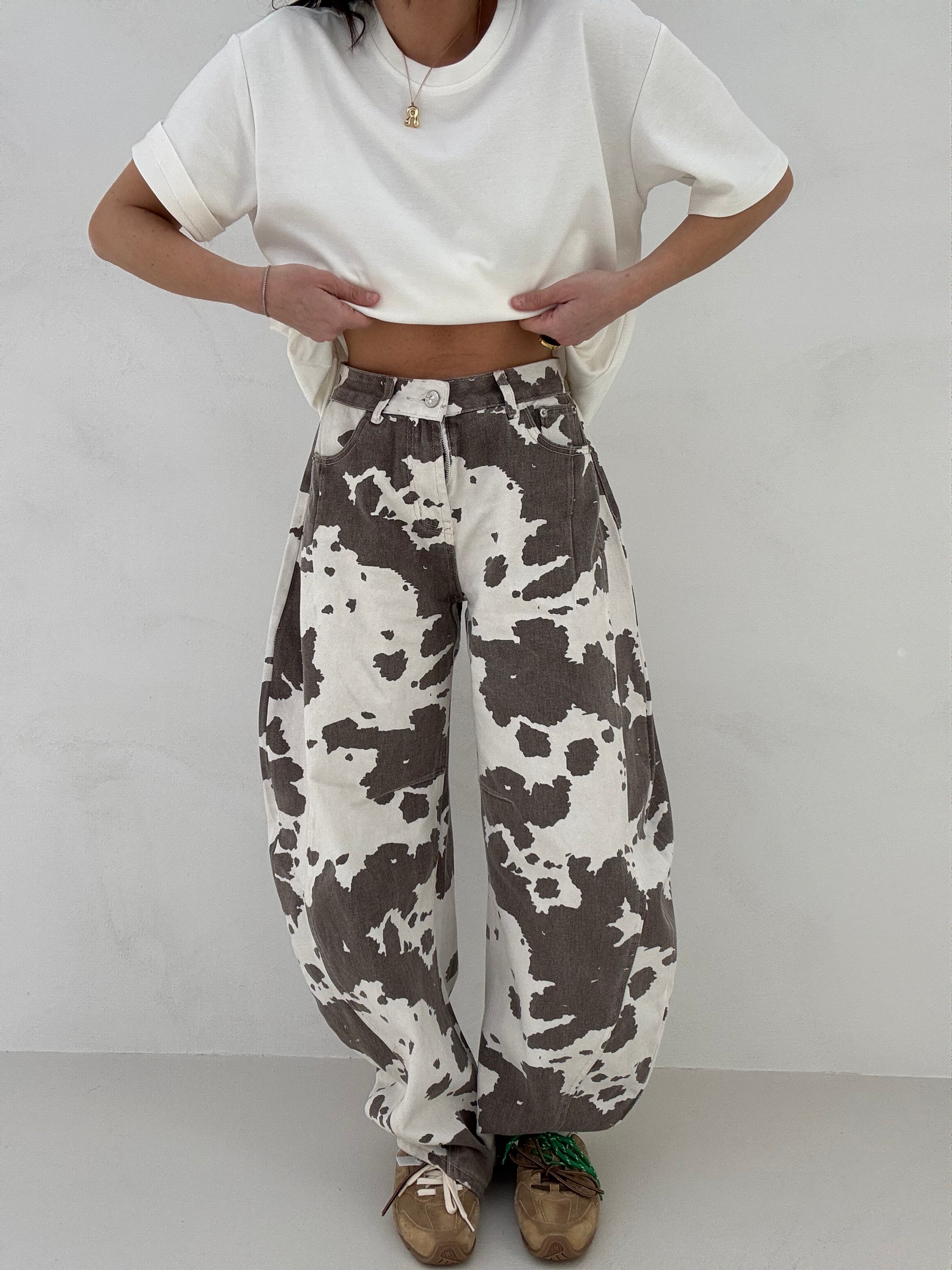 Jeans ballon ‘EFFETTO MUCCA’