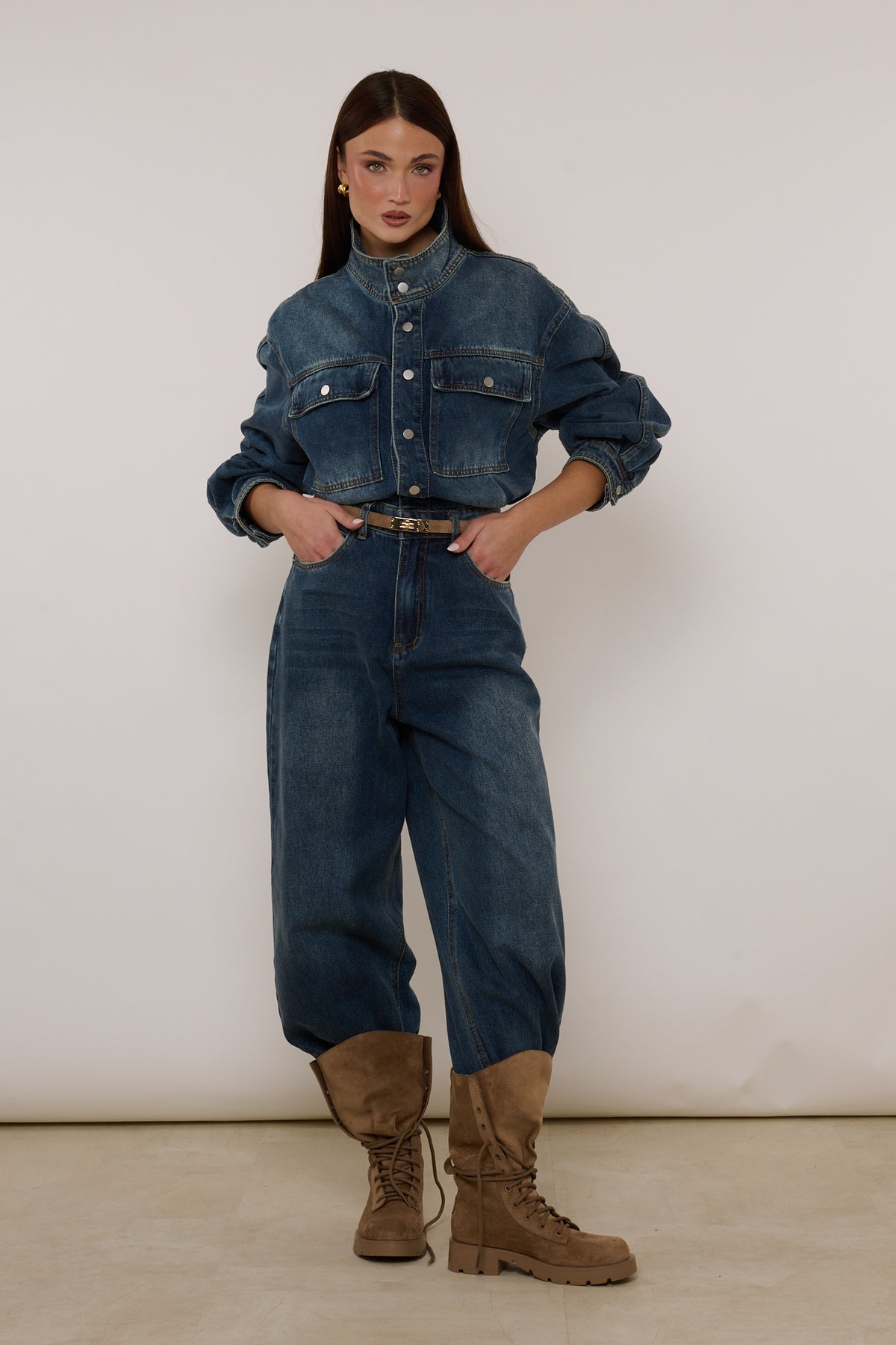 Tuta ‘MEZZO COLLO’ Denim Scuro