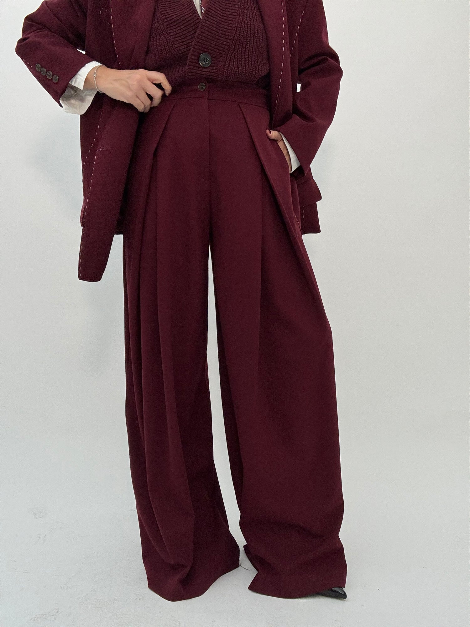 Pantalone ‘MAXI PENCE’ Bordeaux
