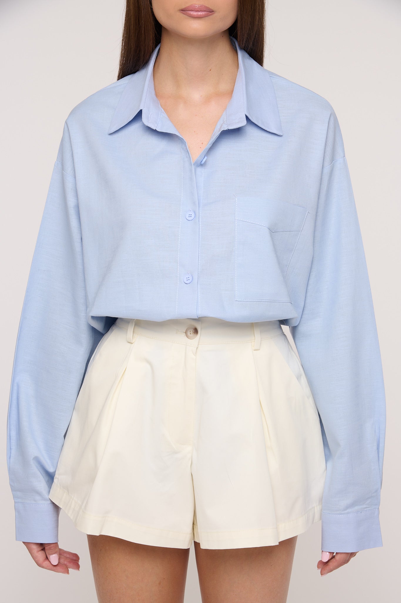 Camicia ‘45%LINO’ Azzurra