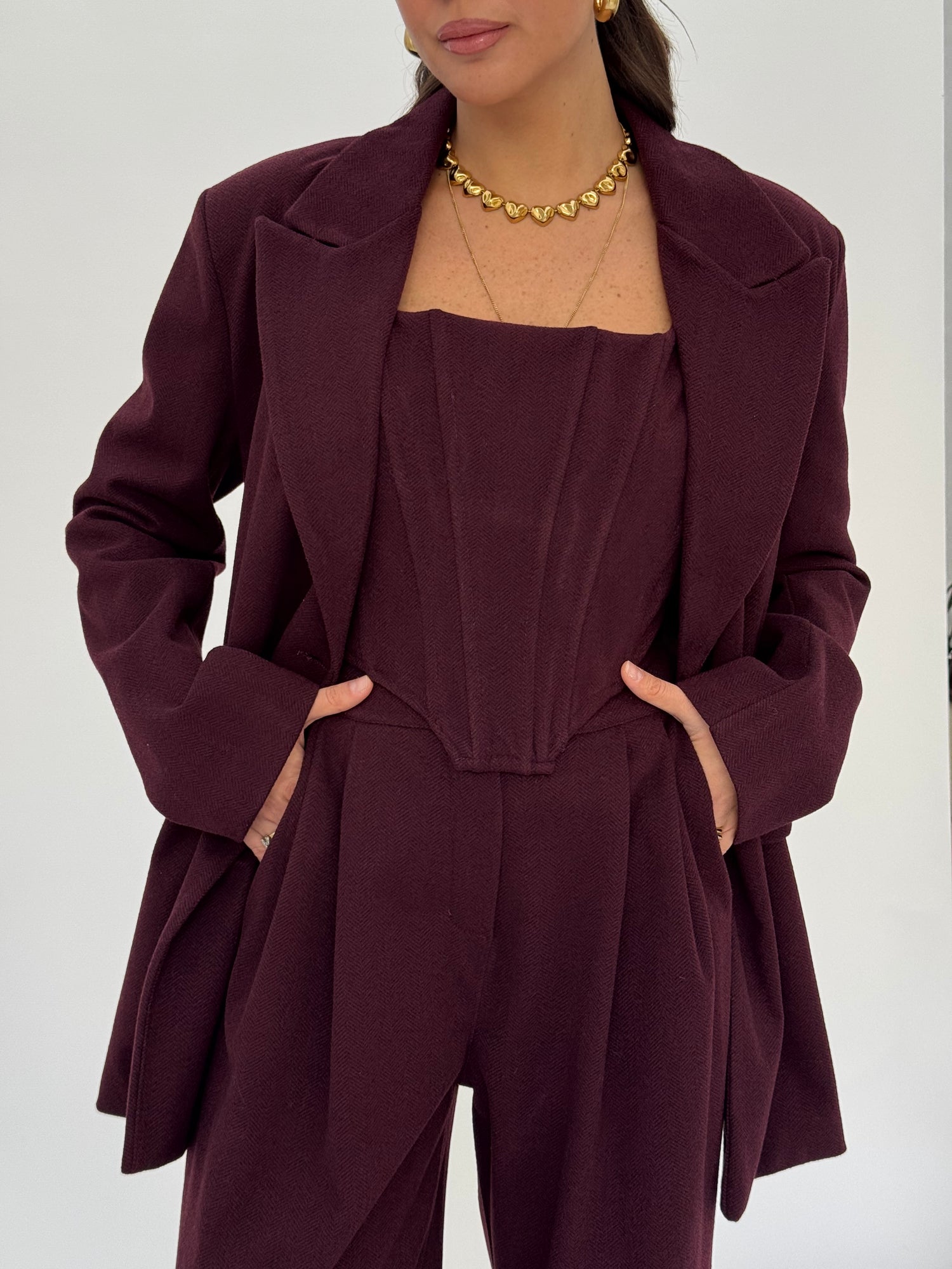 Coordinato ‘SPIGATO TRE PEZZI’ Bordeaux