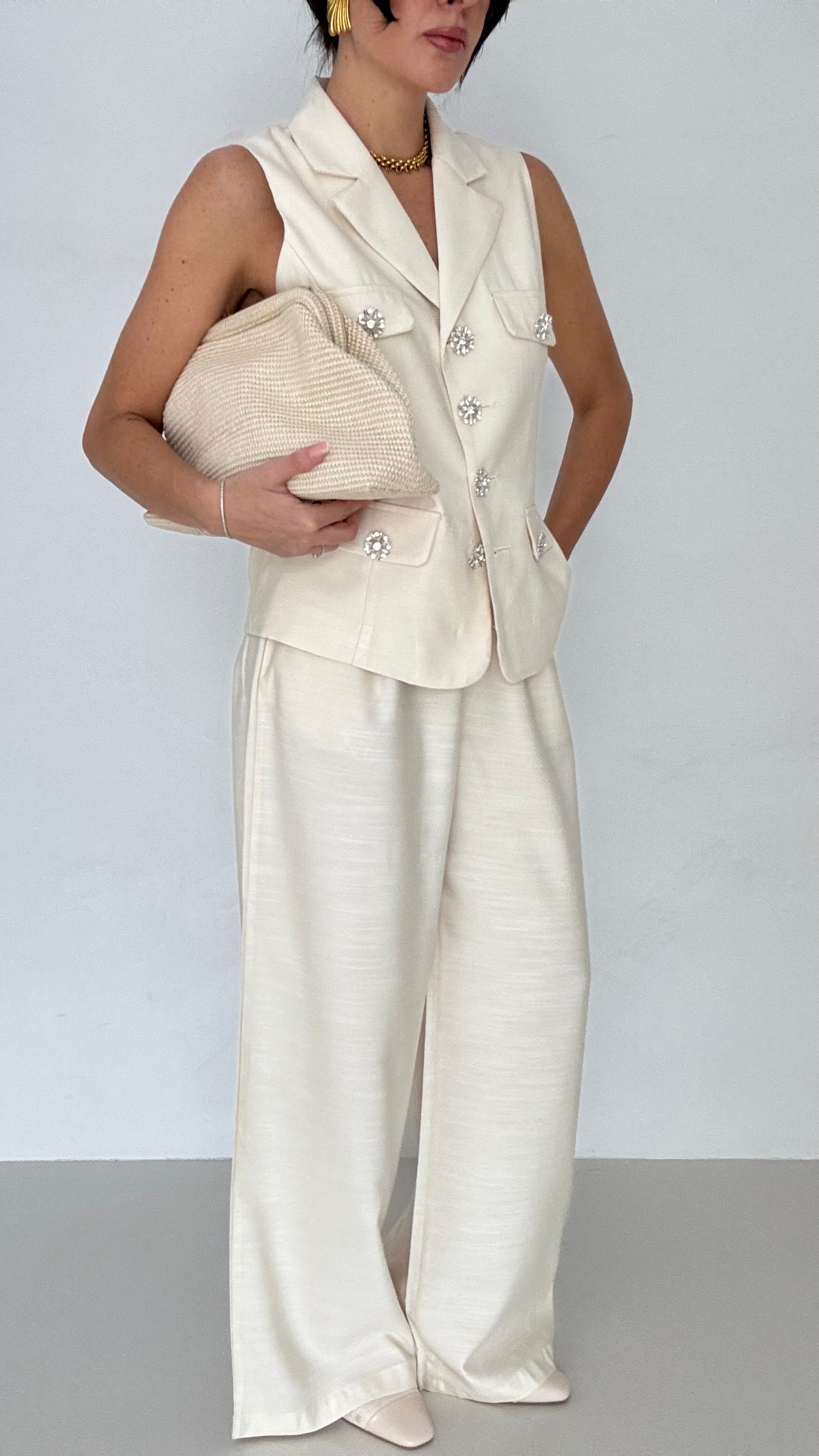 Coordinato ‘STRASS’ Panna