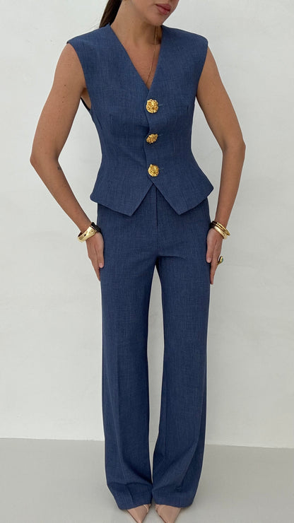 Coordinato ‘ORCHID’ Effetto Denim