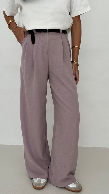Pantalone ‘CLASSIC’ con cintura Rosa scuro