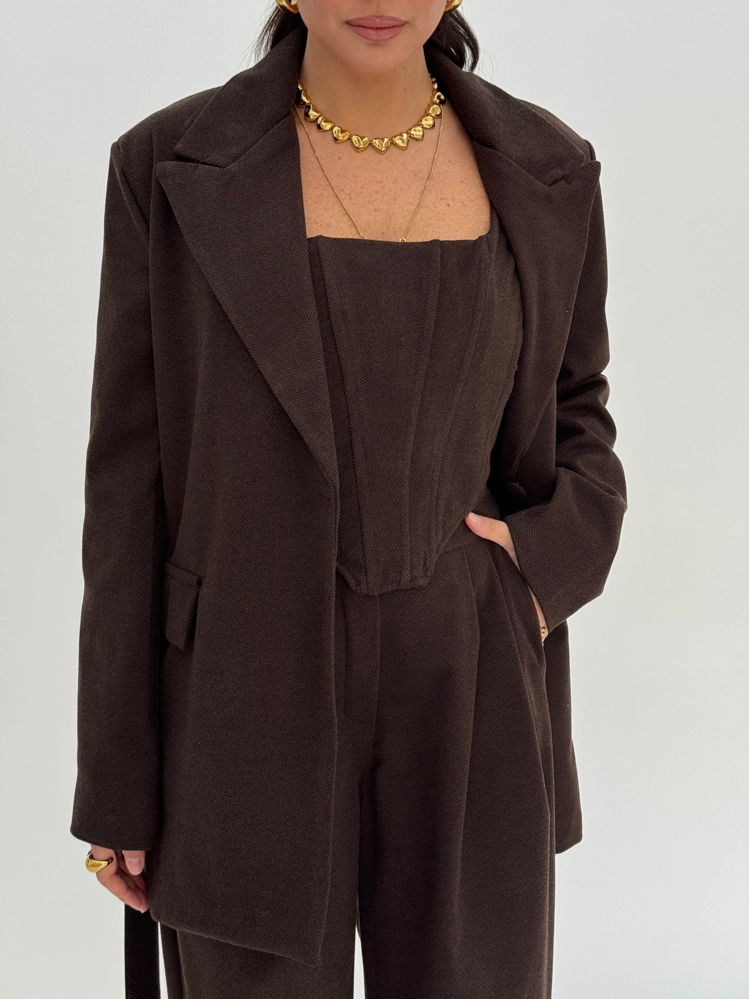 Coordinato ‘SPIGATO TRE PEZZI’ Cacao