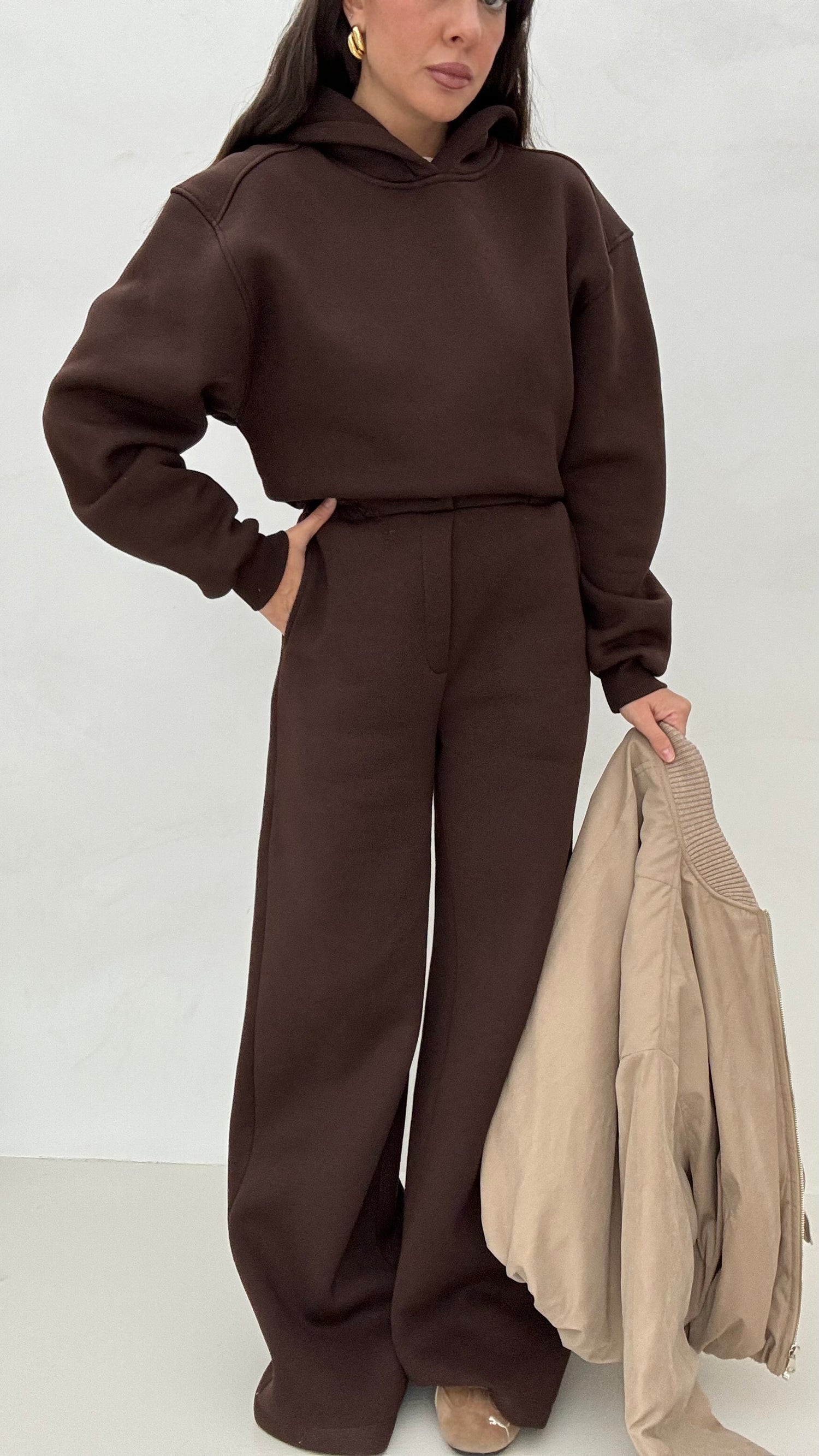Pantalone tuta ‘65%COTONE BY LUMINA’ Cacao