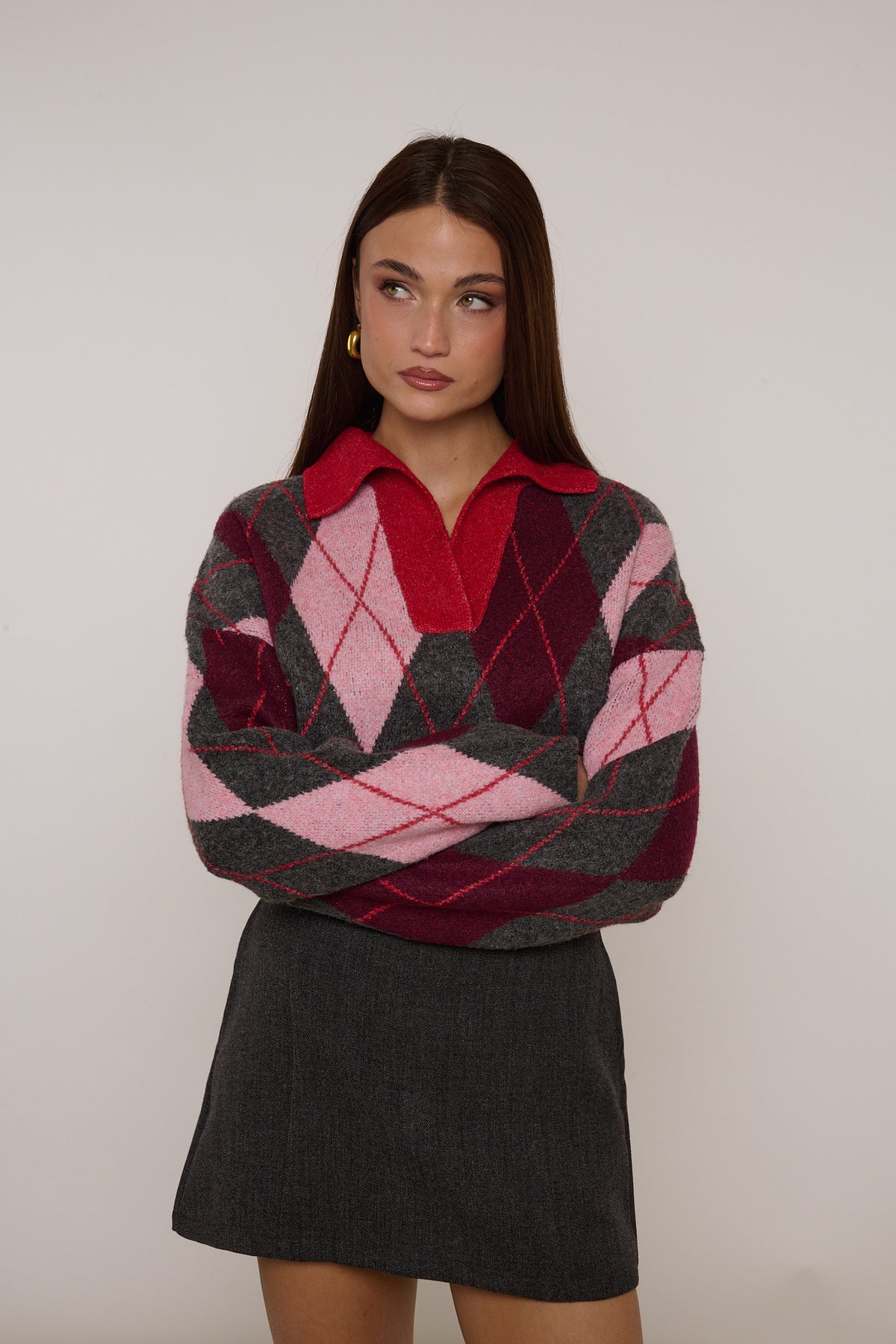 Maglione ‘10% LANA’ Rombi Grigio