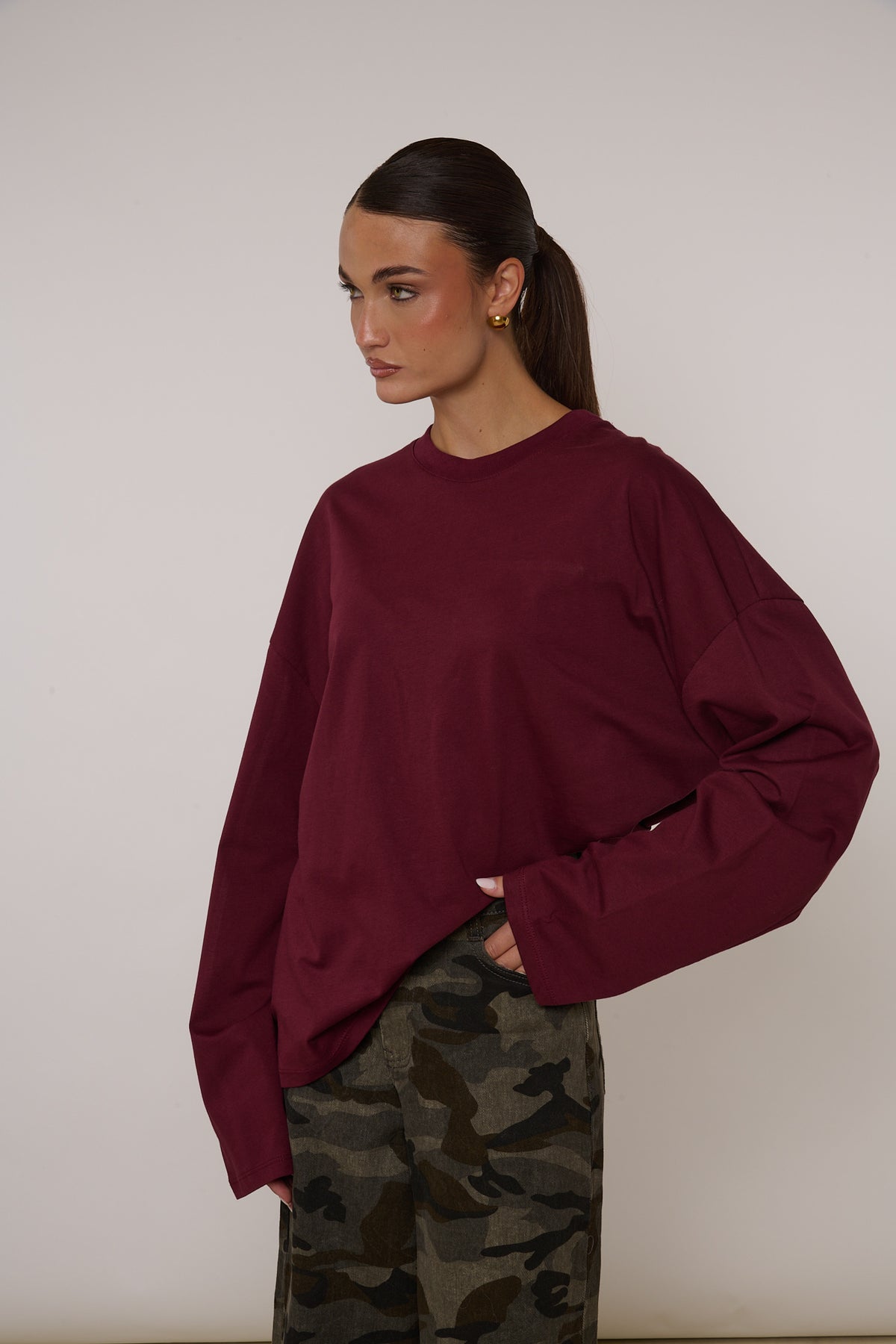 Maglia ‘OVERSIZE’ 100% COTONE By Lumina Bordeaux