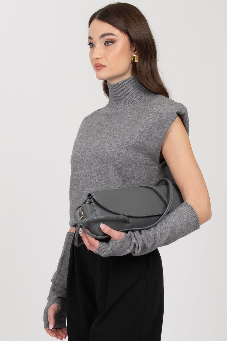 Borsa ‘BAGUETTE’ ecopelle Grigia