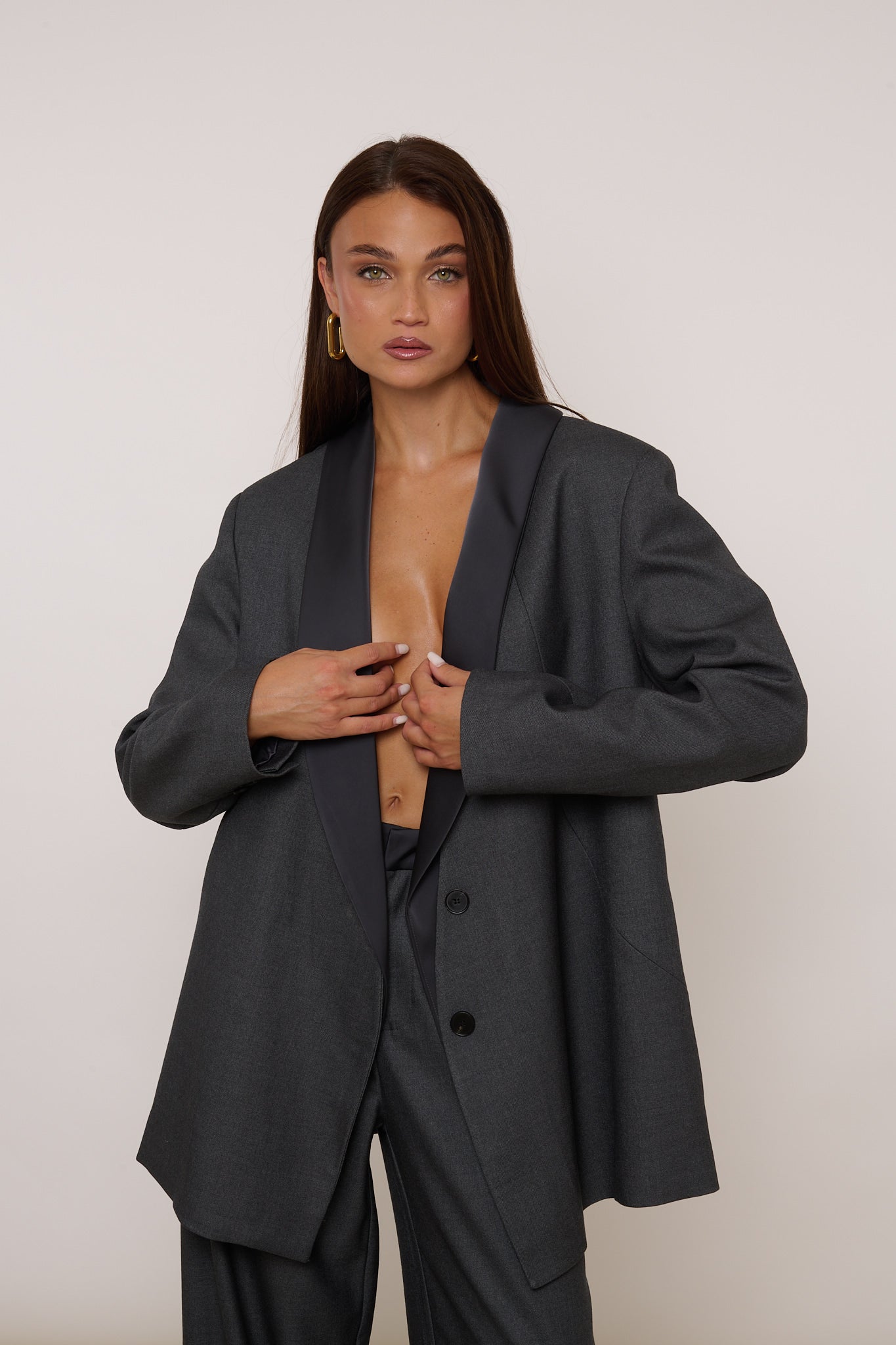 Blazer ‘BAVERO IN RASO’ By Lumina Grigio