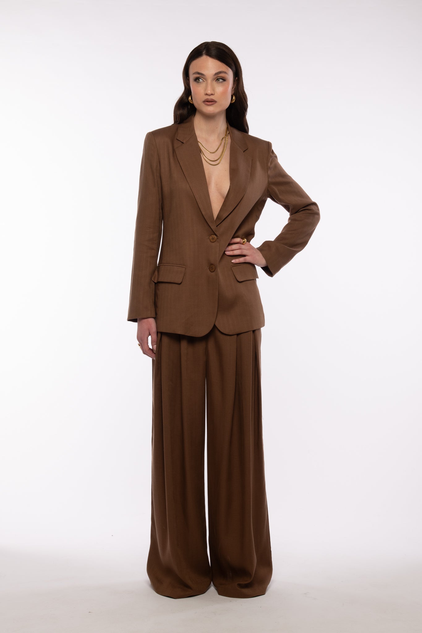 Tailleur ‘10% LINO’ Cacao