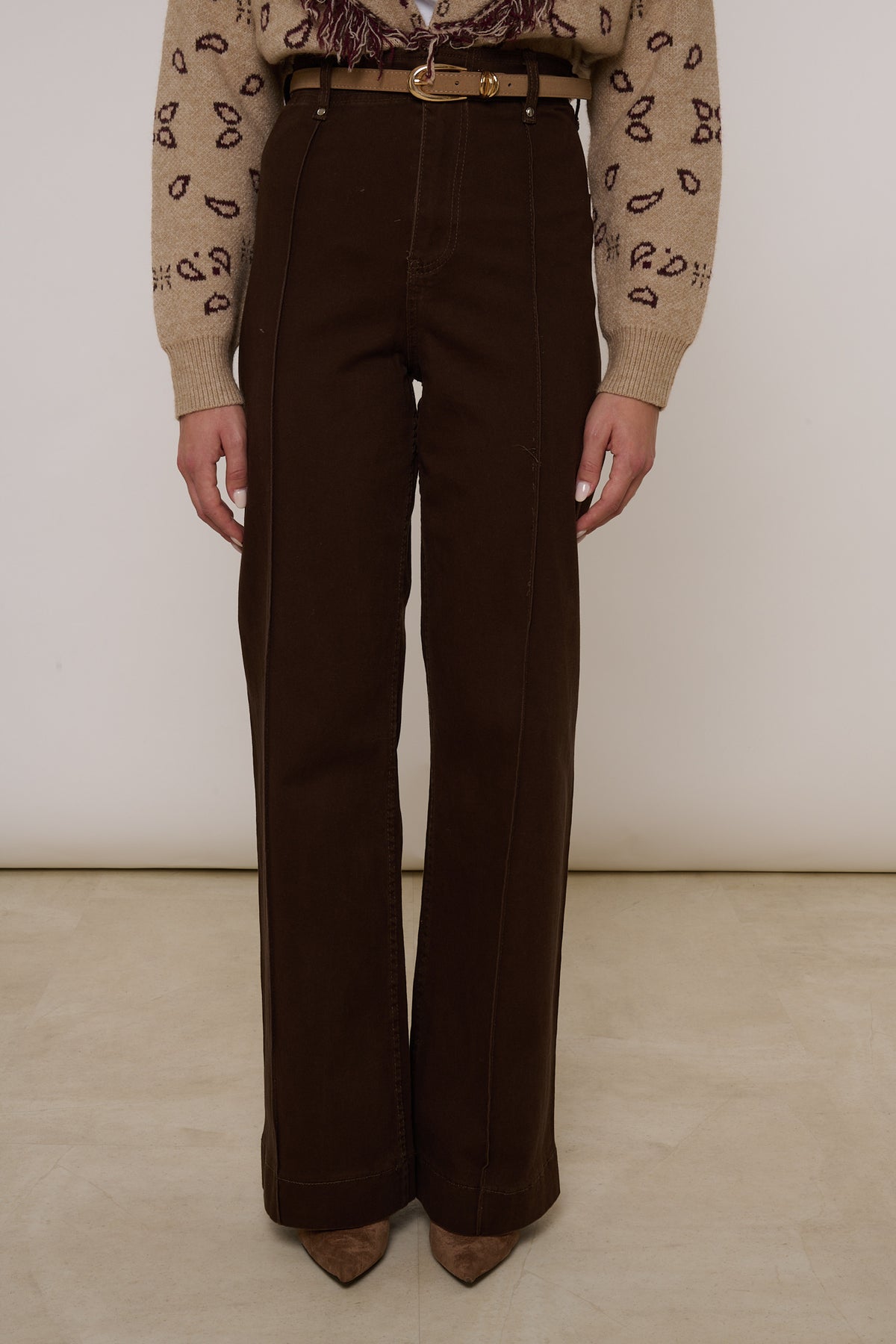 Jeans ‘CUCITURE CENTRALI’ Cacao