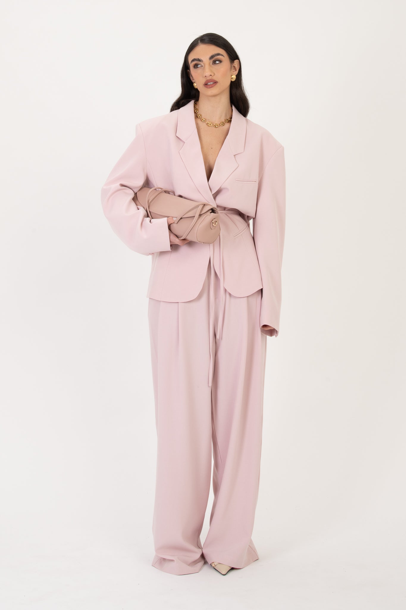 Tailleur ‘GIACCA ABBOTTONATURA ASIMMETRICA E FUSCIACCA’ Rosa