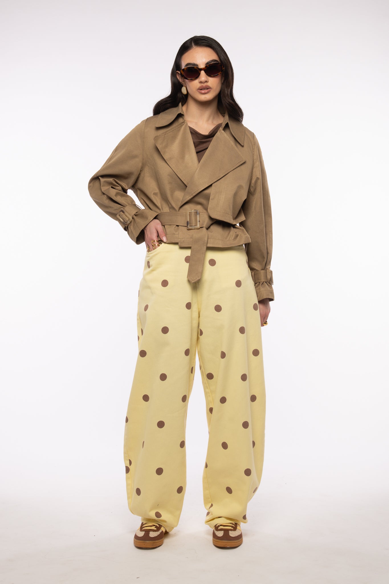 Jeans ‘POIS’ Ballon By Lumina Giallo